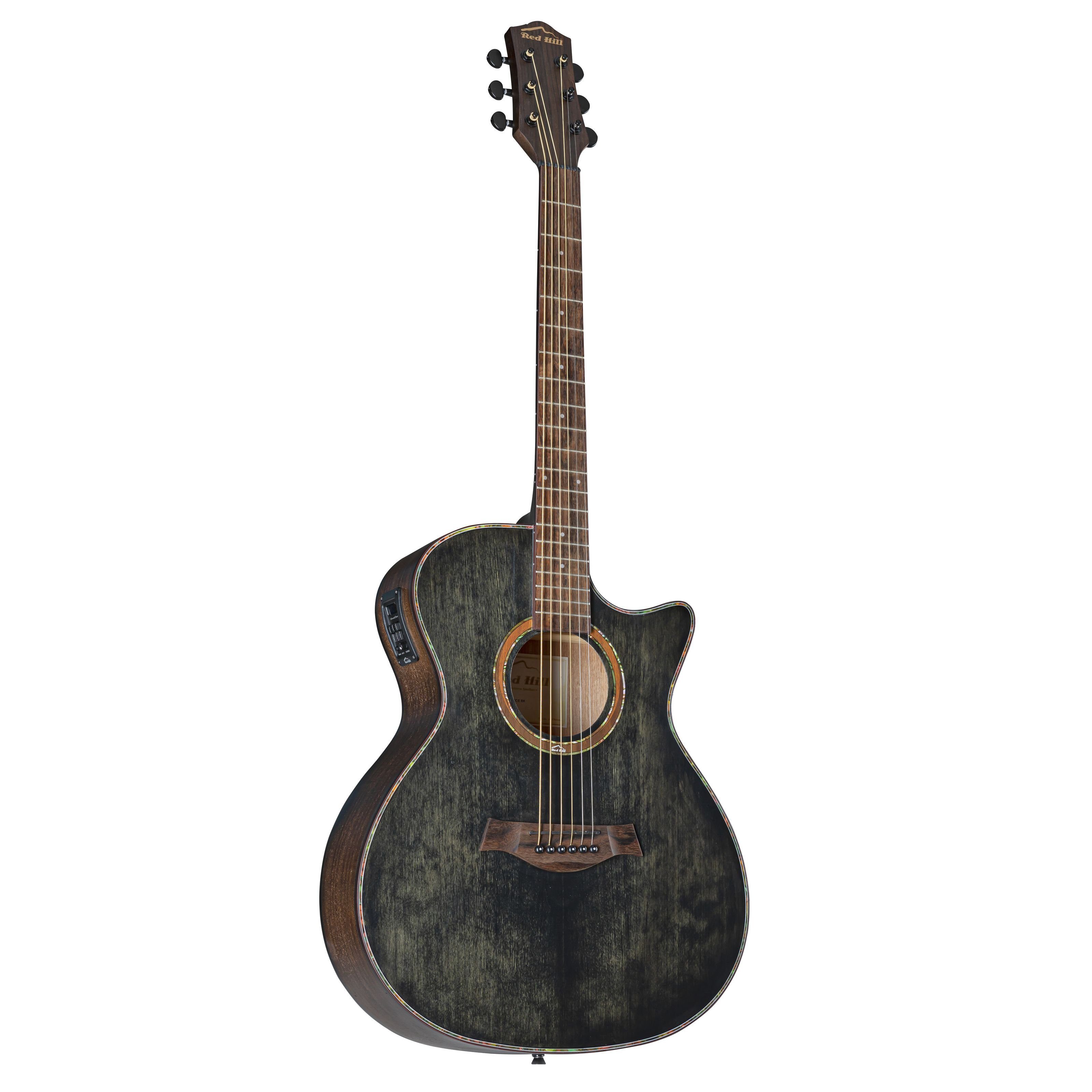 Red Hill Westerngitarre, Westerngitarren, Grand Auditorium Gitarren, Grand Western Vintage Black - Westerngitarre