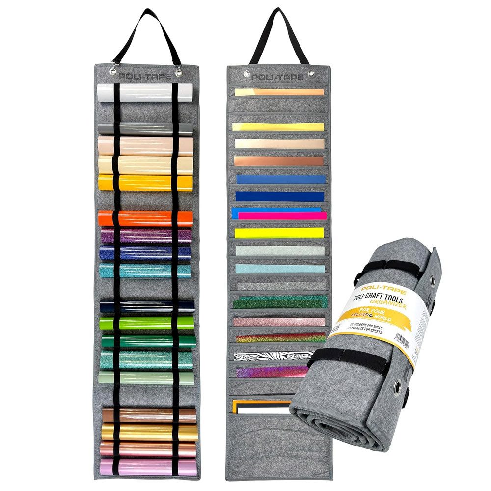 POLI-TAPE Plotterfolie POLI-CRAFT TOOLS ORGANIZER, mit 21 Fächern für Sheets und 22 Rollenhaltern