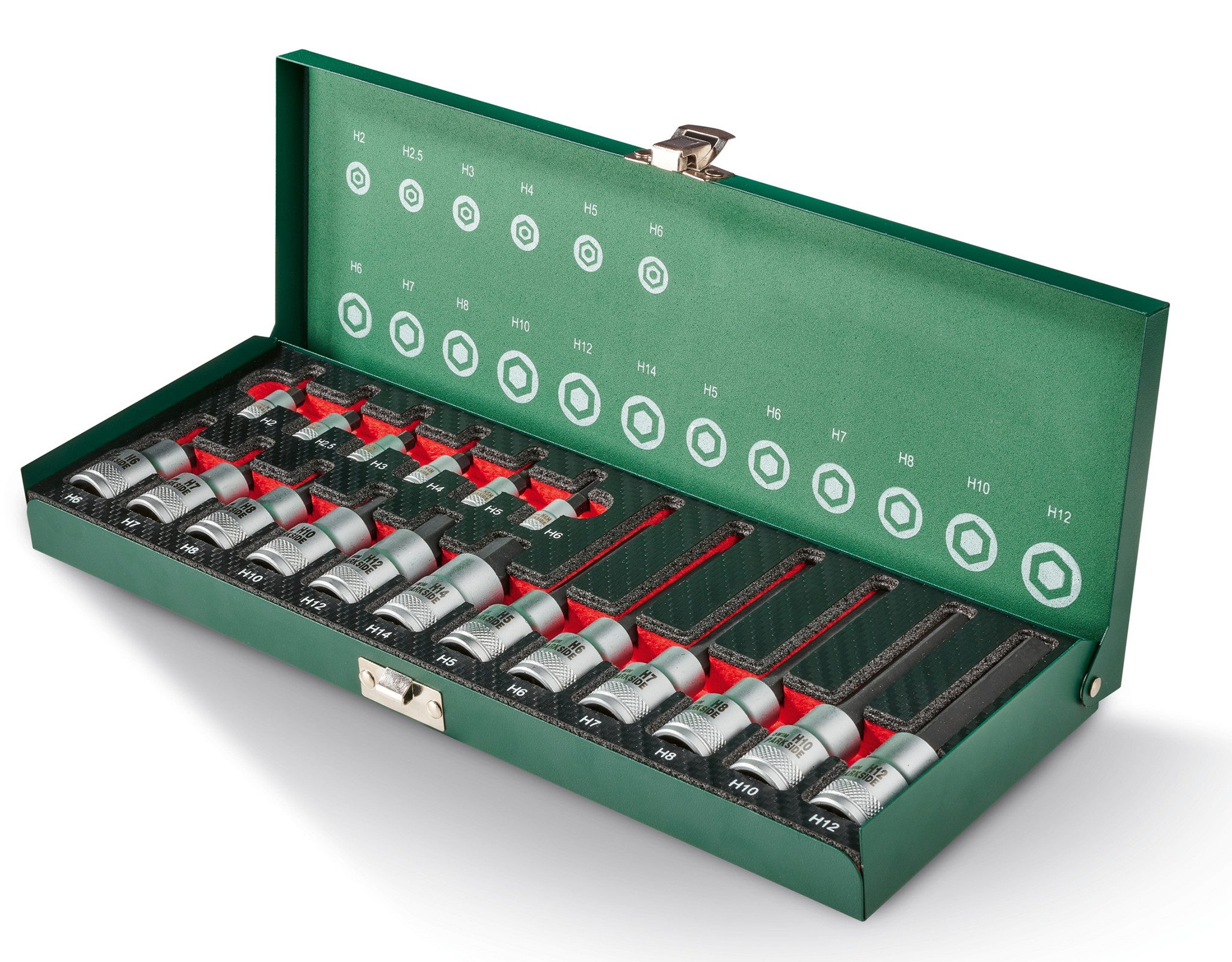 Bit- und Steckschlüsselset PARKSIDE HEX-Bit-Steckschlüsselsatz 18-teilig Nusssatz Torx in Box