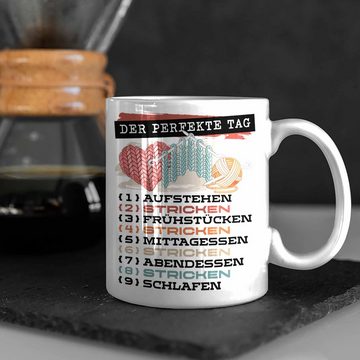 Trendation Tasse Trendation - Stricken Tasse Geschenk Becher Der Perfekte Tag Häckeln G