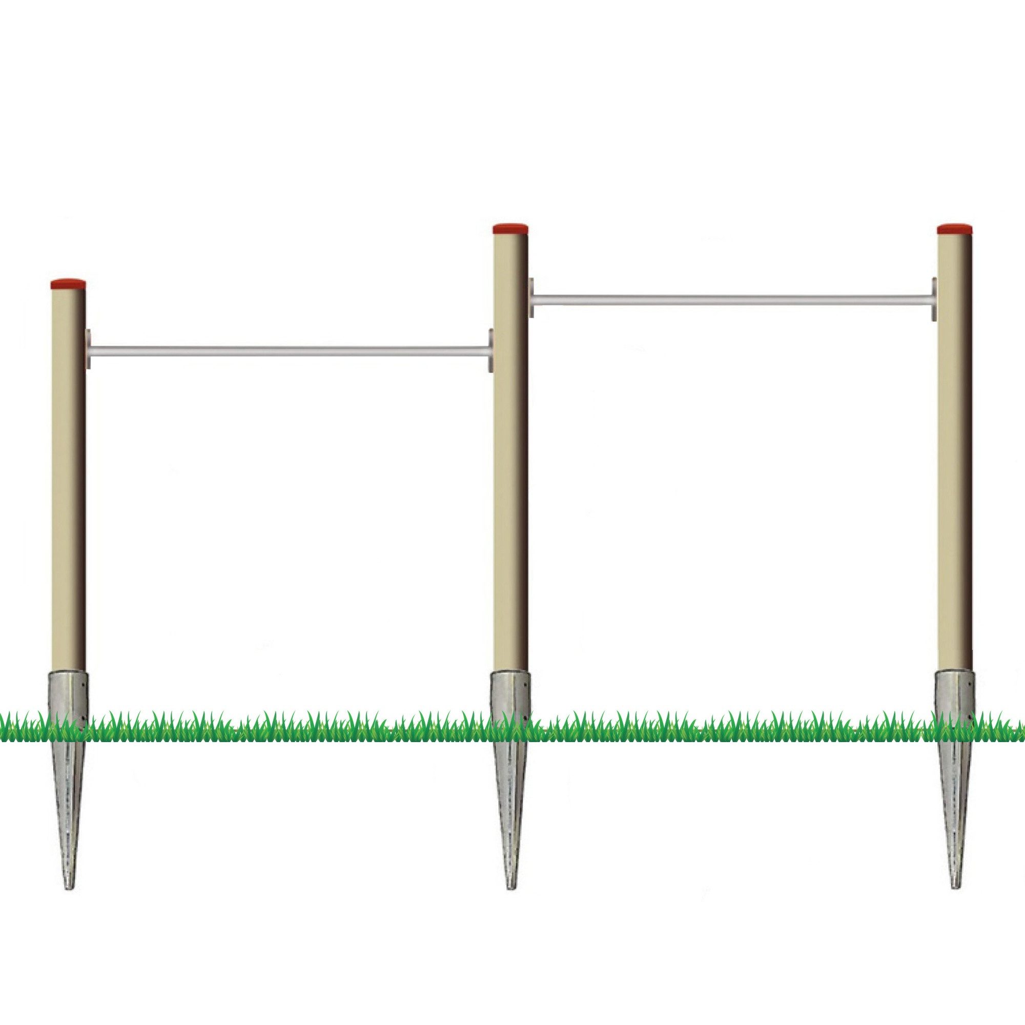 Gartenpirat Turnreck aus Lärchenholz ⌀ 12 cm mit hochwertiger Edelstahl-Reckstange