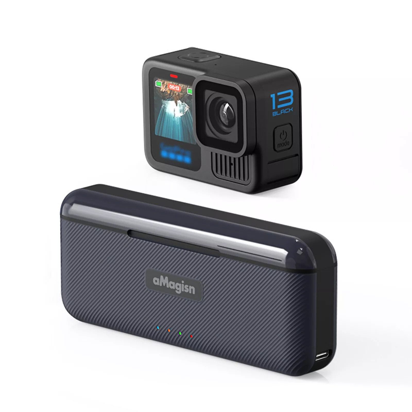Akku-Ladegehäuse für GoPro Hero 13 Tragbare Schnellladebox Akku-Ladestation