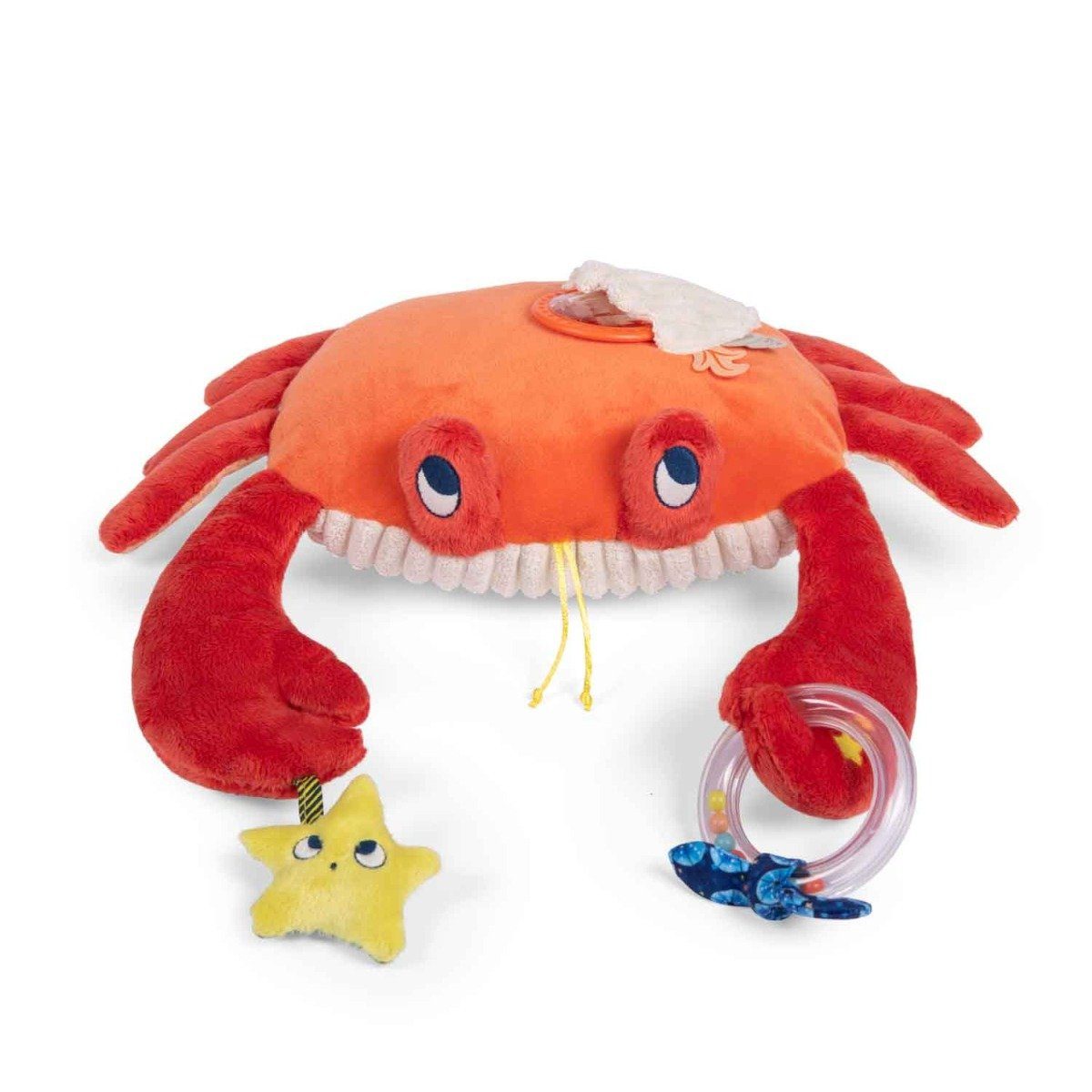 Moulin Roty Kuscheltier Grosses Spieltier Krabbe 34cm Activityspiel Plüschtier Stofftier
