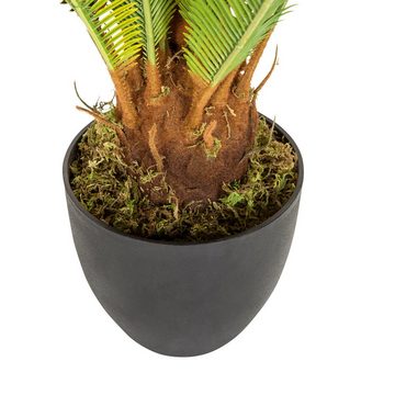 Kunstpflanze Kunstpflanze CYCAS Kunststoff, Stoff Palme, hjh OFFICE, Höhe 70.0 cm, Pflanze im Kunststoff-Topf