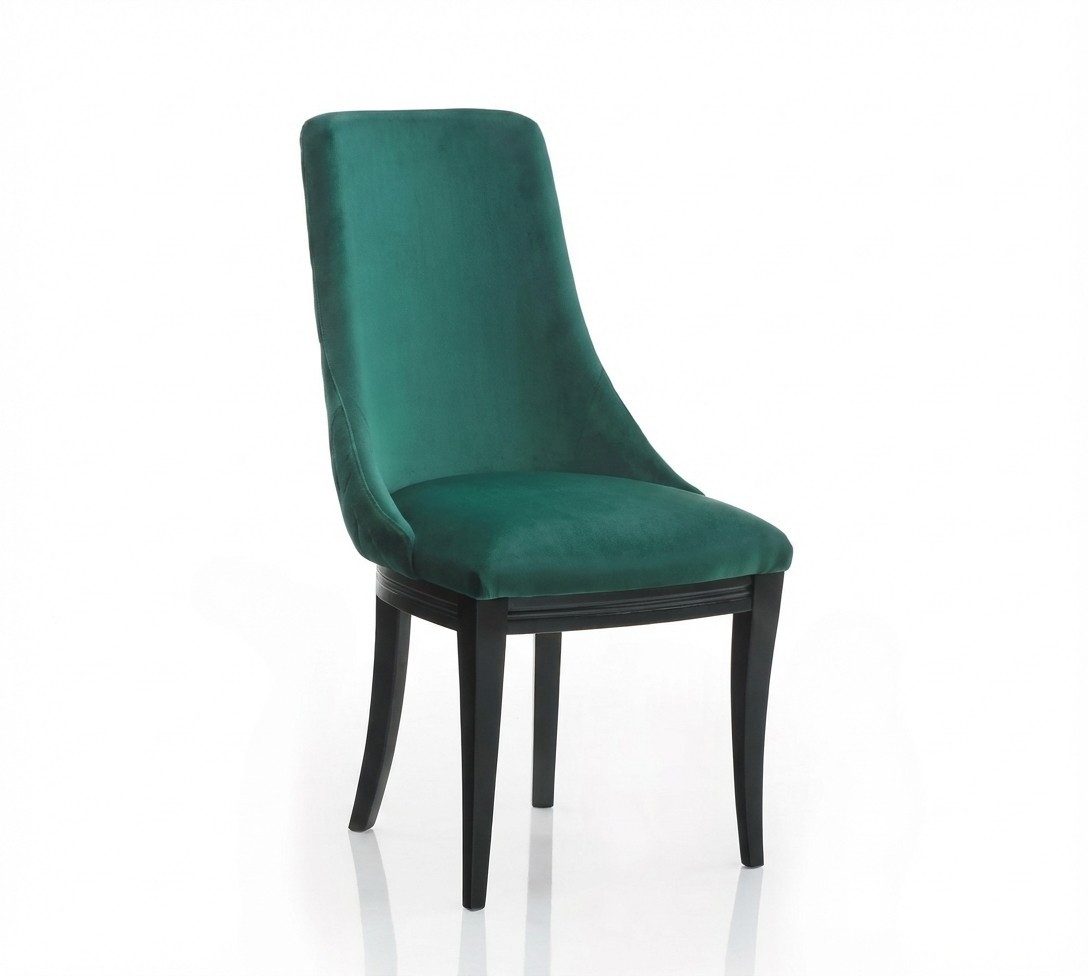 JVmoebel Esszimmerstuhl Grüner Esszimmerstuhl aus Massivholz – Designer Relaxstuhl, Made in Europe