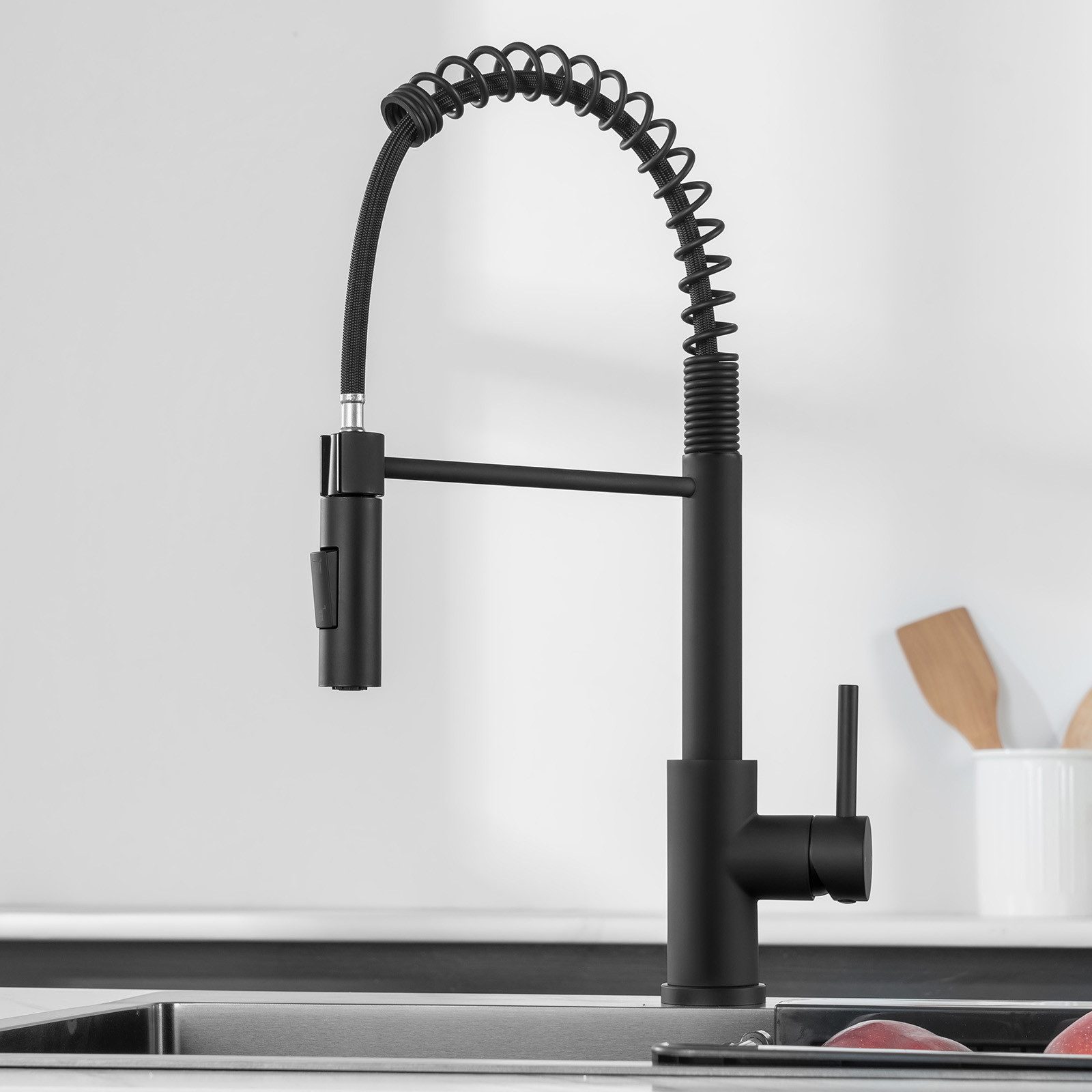 Anycee max Küchenarmatur Spiralfeder Spültischarmatur Edelstahl günstig online kaufen