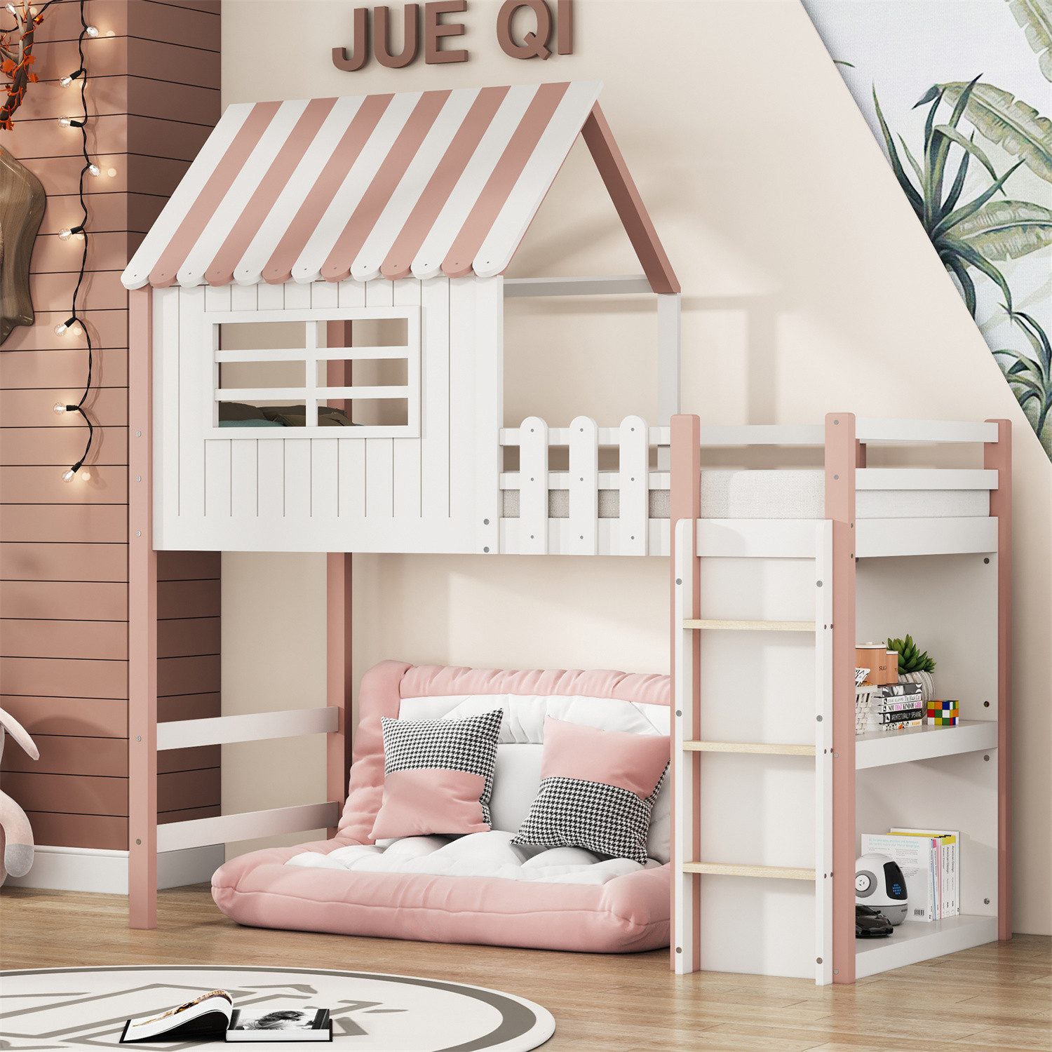 autolock Kinderbett Kinderbett Multifunktionsbett,Heimbett Dachform mit günstig online kaufen