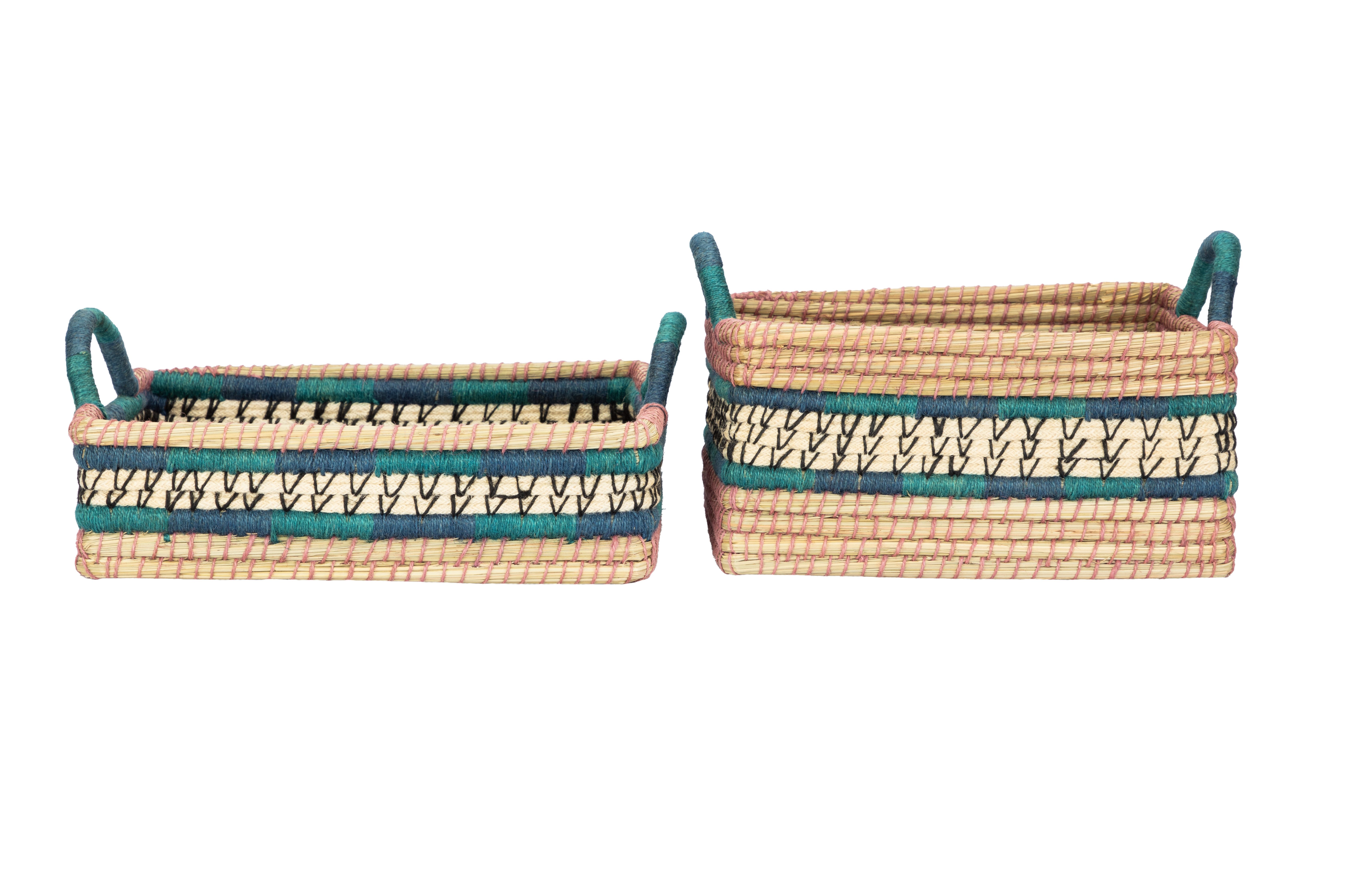 El Puente Aufbewahrungskorb Korbset, 2er-Set, Handmade (2), Handmade