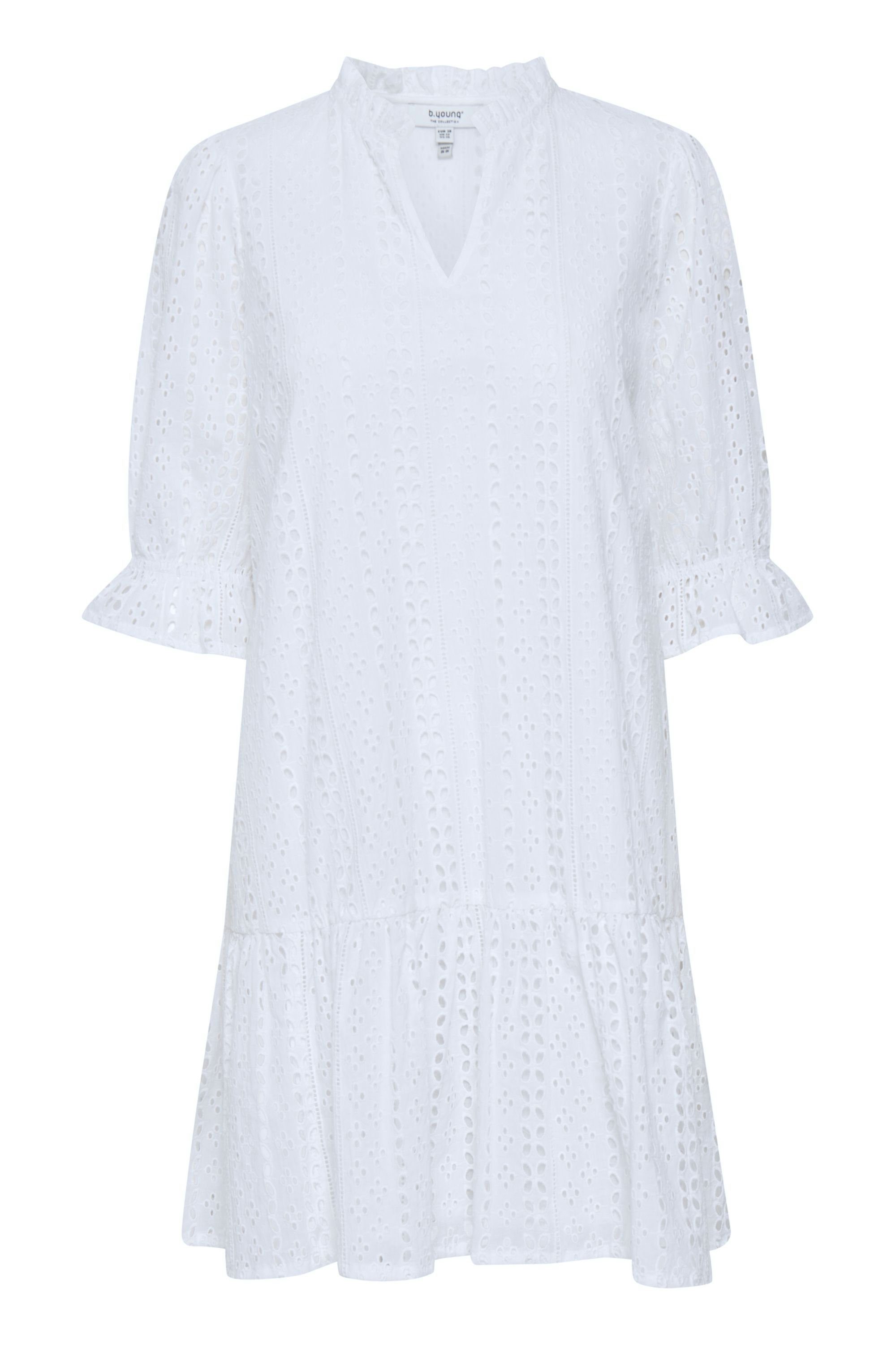 White Blusenkleid DRESS BYGALLAN Optical 20809987 - b.young (110601)