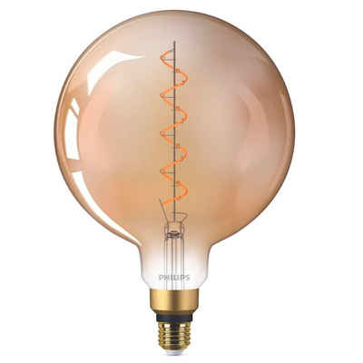 Philips LED-Leuchtmittel LED Lampe ersetzt 25W, E27 Globe G200, gold, warmweiß, 300 Lumen, n.v, warmweiss