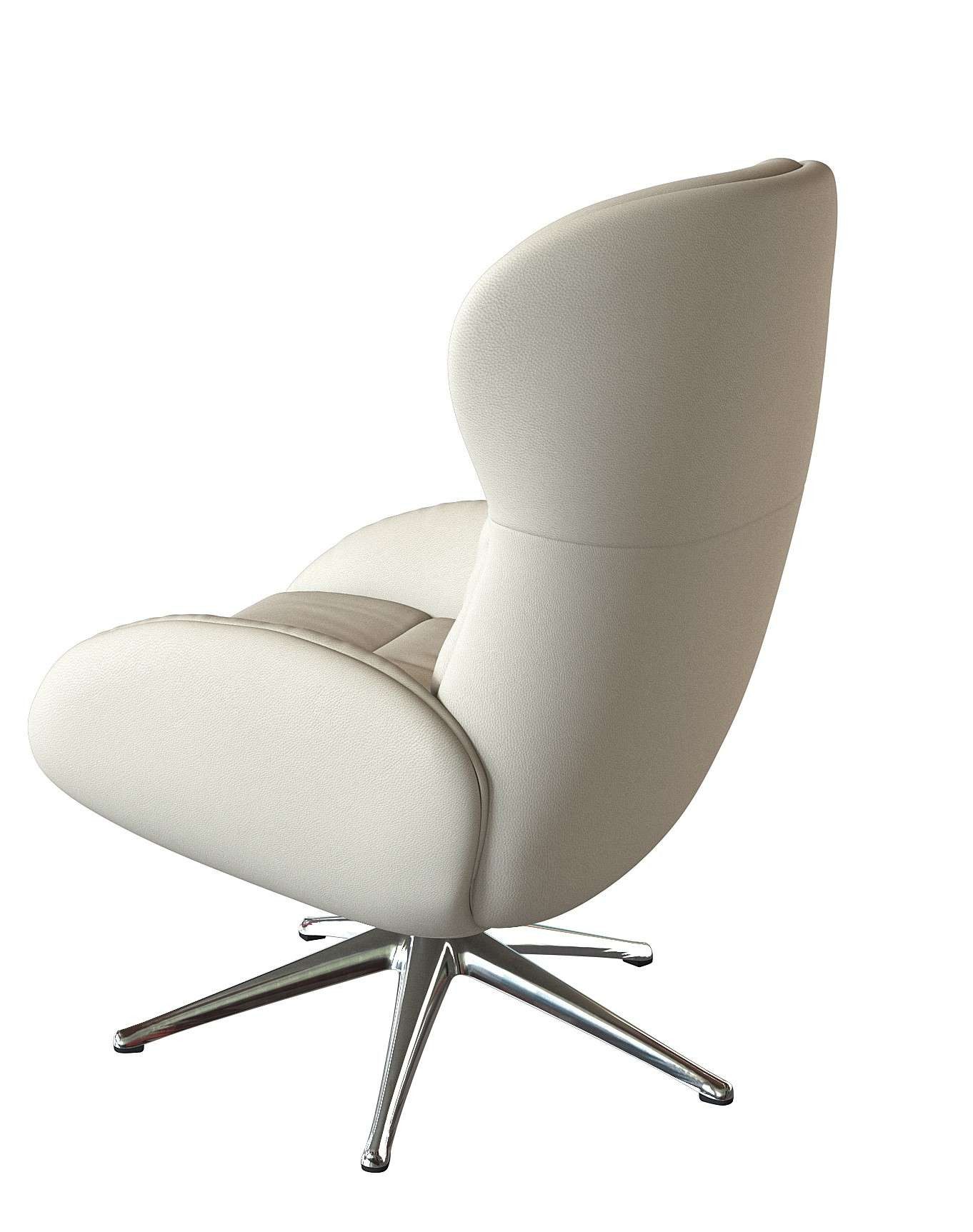 FLEXLUX Relaxsessel Haze, hervorragender Komfort, Alu Fuß, organisches Design, ergonomisch (Fernsehsessel), Rückenteilverstellung, drehbar, Fuß Alu