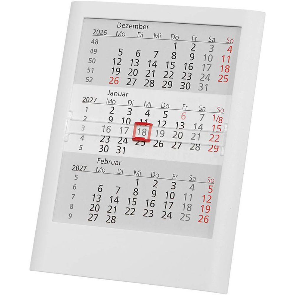 Saphir-Tec Tischkalender Tisch- / Wandkalender 2026/2027 weiß