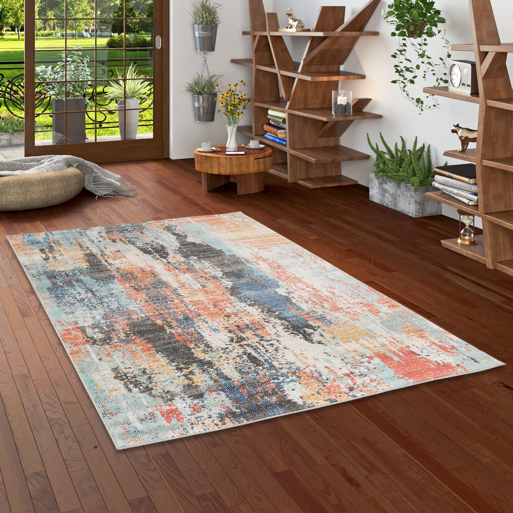 Pergamon Designteppich In- und Outdoor Designer Teppich Lagos Verlauf, Rechteckig, Höhe: 4 mm