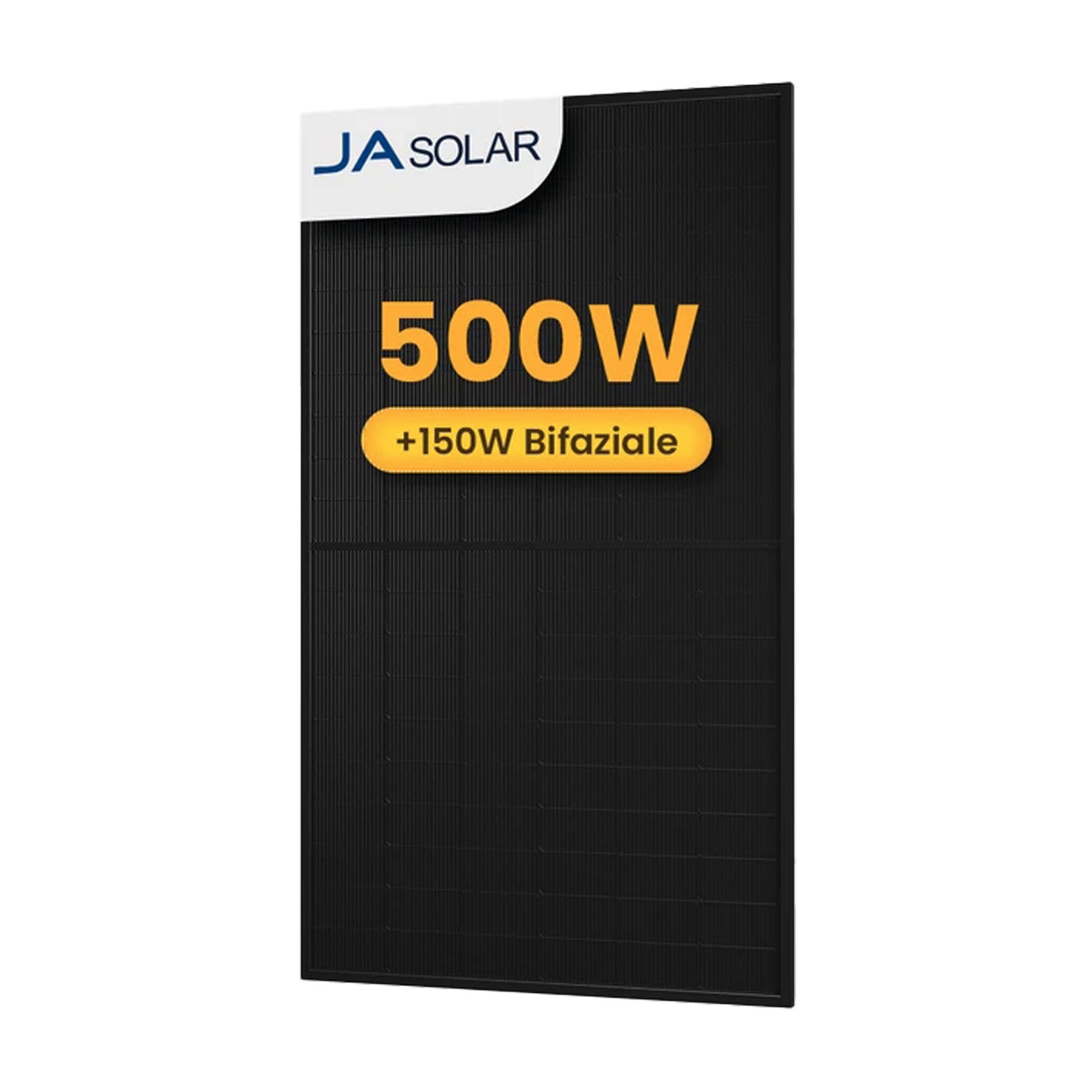 JA SOLAR Solarmodul Solarmodul 500W N-Type Bifazia Glas-Glas, 22.6% Efficiency full black, 500 W, Monokristallin, (2-St., 1/2/4/6/12/24/36 Pcs JA Solar 500W solarmodul), IP68