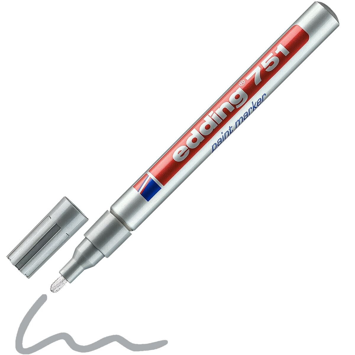 edding Lackmarker 751, (1-tlg), Strichstärke 1-2 mm, wasserfest, voll deckend