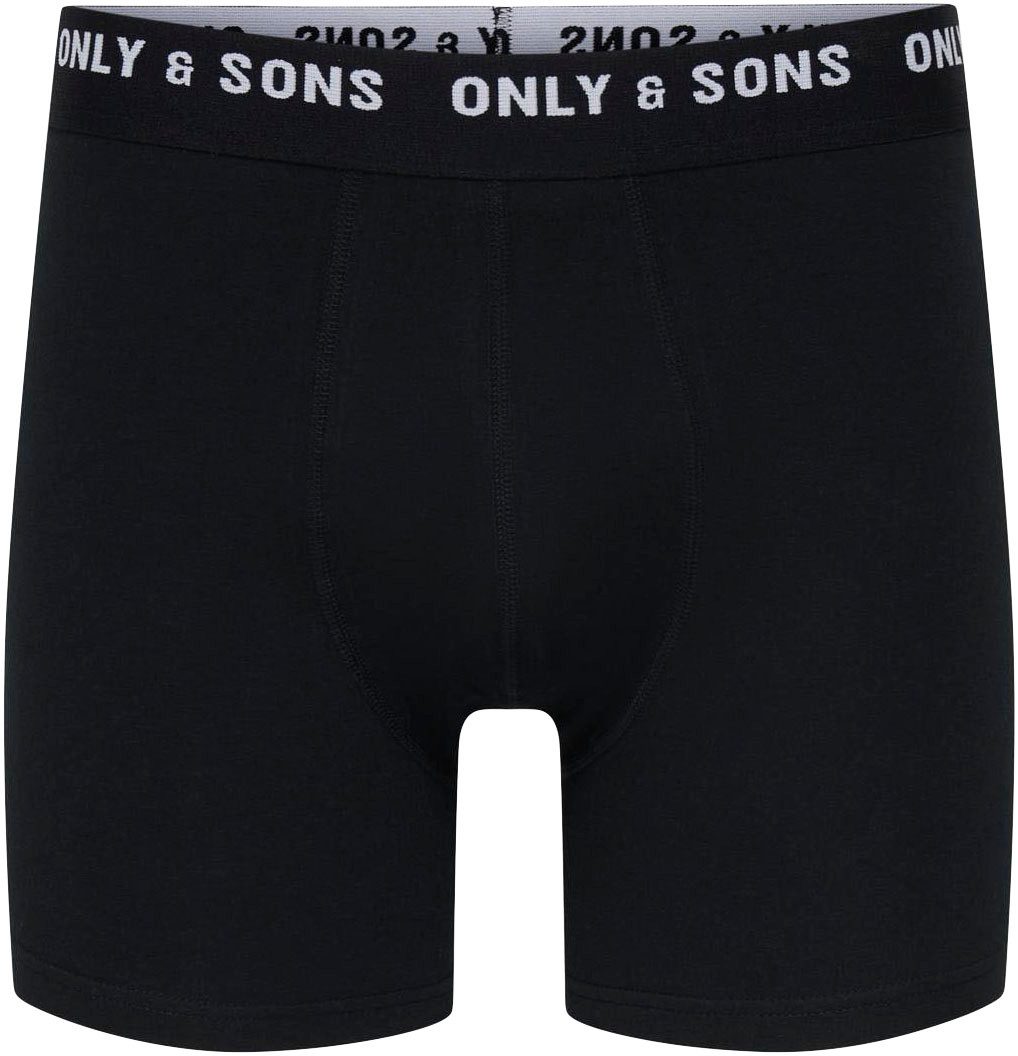 ONLY & SONS Trunk ONSSUMMER PRINTED BOXER 3-PACK NOOS (Packung, 3-St) Baumwollmischung, elastisches Bündchen