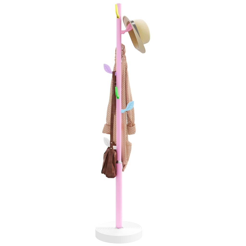 furnicato Garderobenständer Rosa 172 cm Pulverbeschichtetes Eisen, (1 St), Stabiler Kleiderständer mit 8 Haken und schwerem Sockel für den Flur