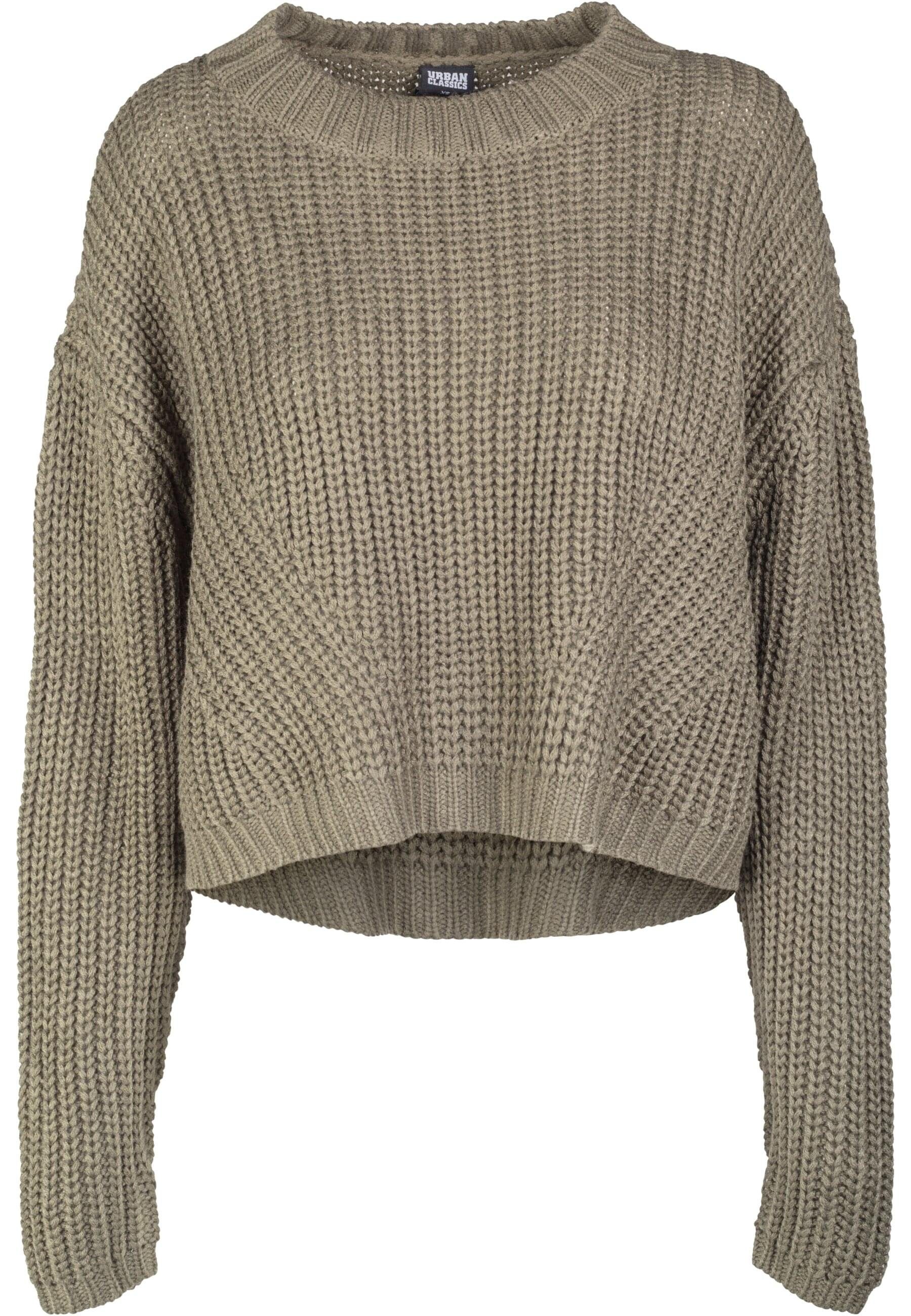 URBAN CLASSICS Kapuzenpullover Damen Ladies Sweater (1-tlg) olive Oversize Wide