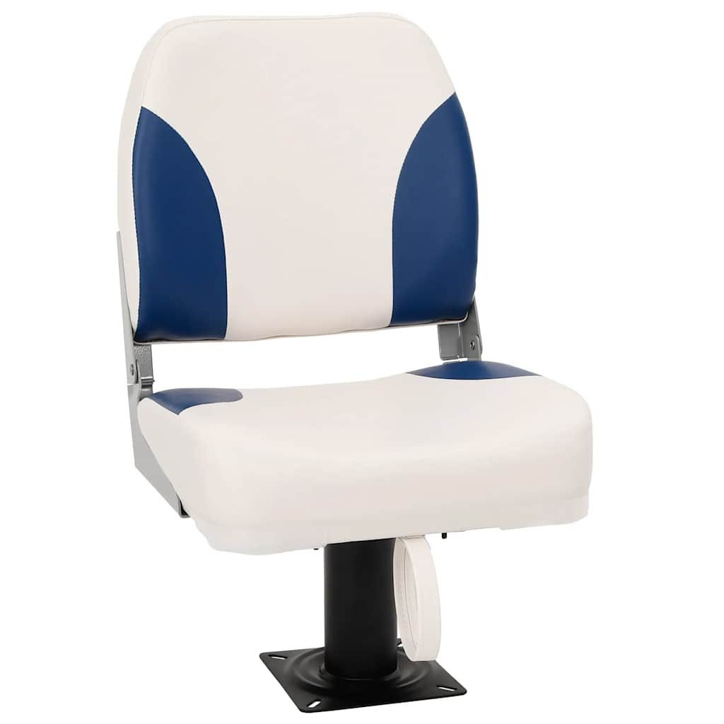 vidaXL Segelboot Klappbarer Bootssitz 1 Set Blau und Weiß 41x36x48 cm, (1-St)
