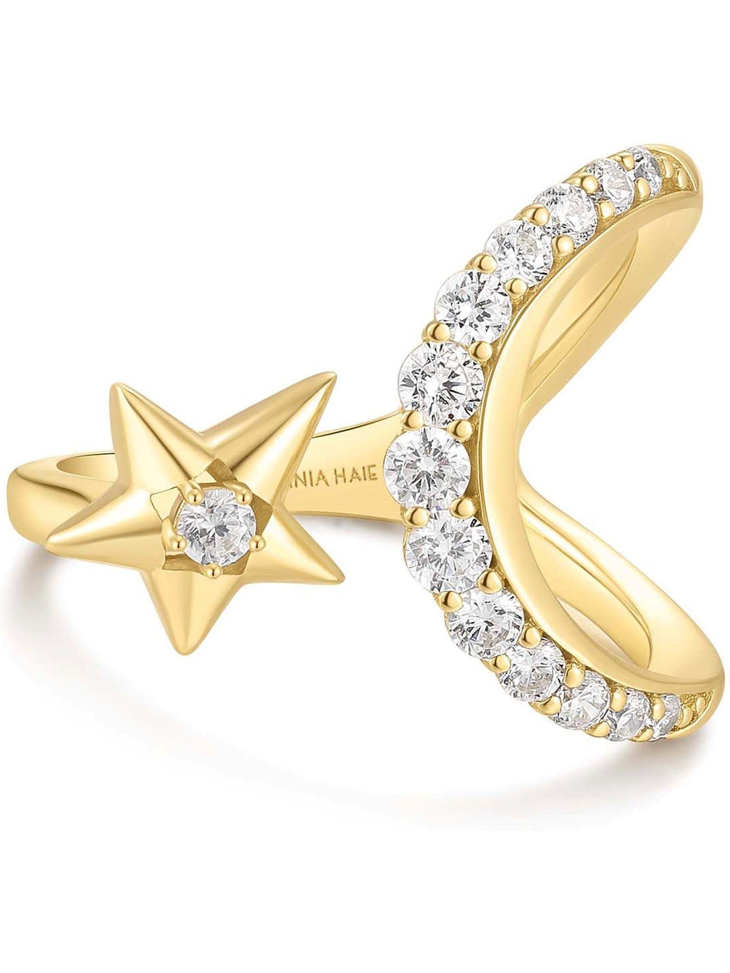 Ania Haie Fingerring Ania Haie Damen-Damenring 925er Silber Zirkonia, Zirkonia