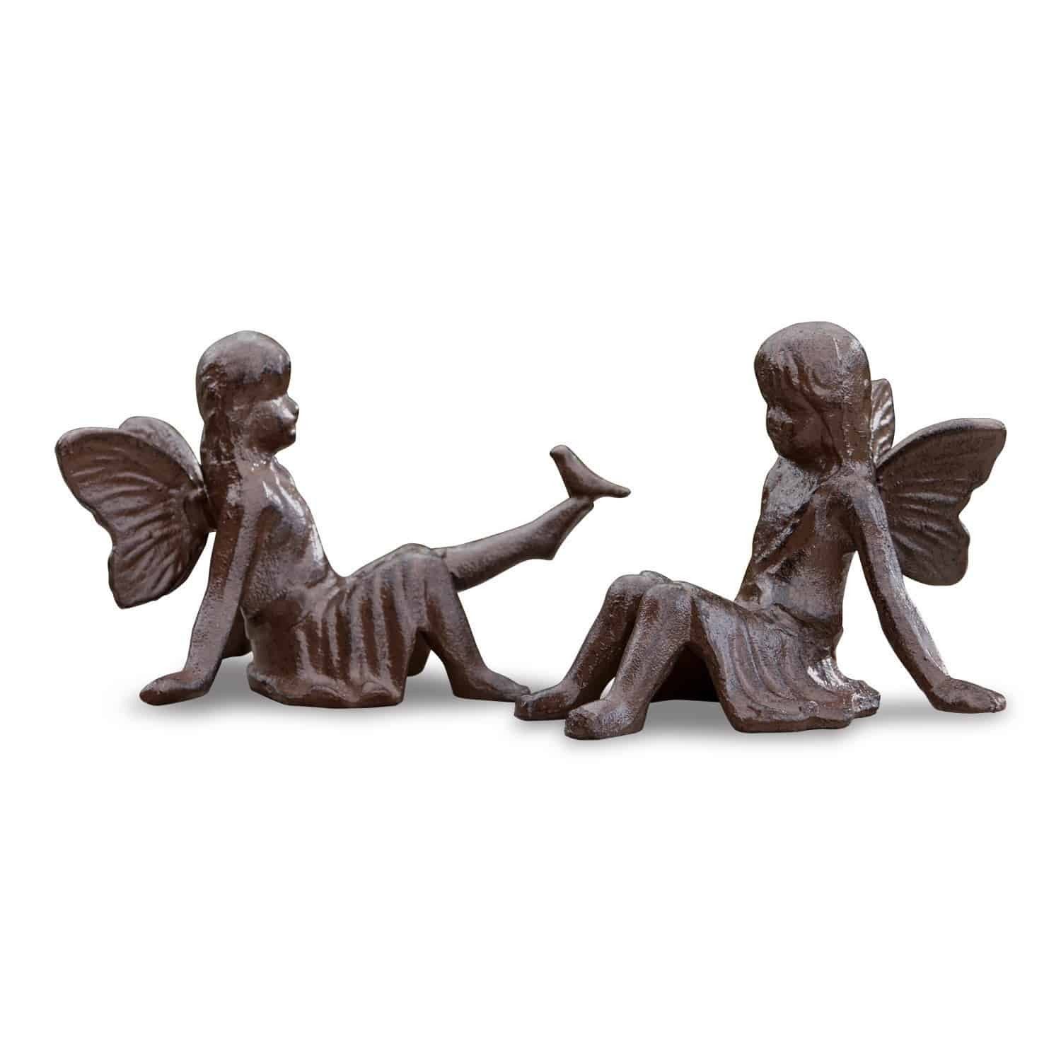 Mirabeau Dekofigur Deko-Figur 2er Set Papille antikbraun