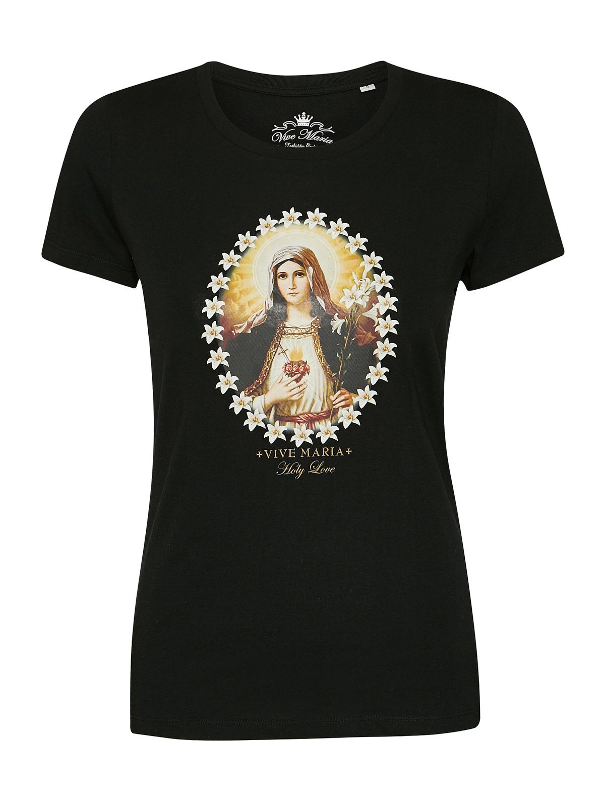 Maria Vive Love schwarz T-Shirt Holy
