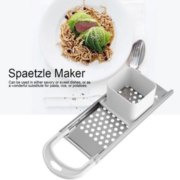 BlingBin Spätzlereibe Spätzlehobel für die leckere Spätzle effizient Spätzlemacher, Edelstahl und Kunststoff, (1er Set, 1-St., 1pcs), Spätzlehobel mit Teigschlitten für Topfdurchmesser bis zu 24 cm