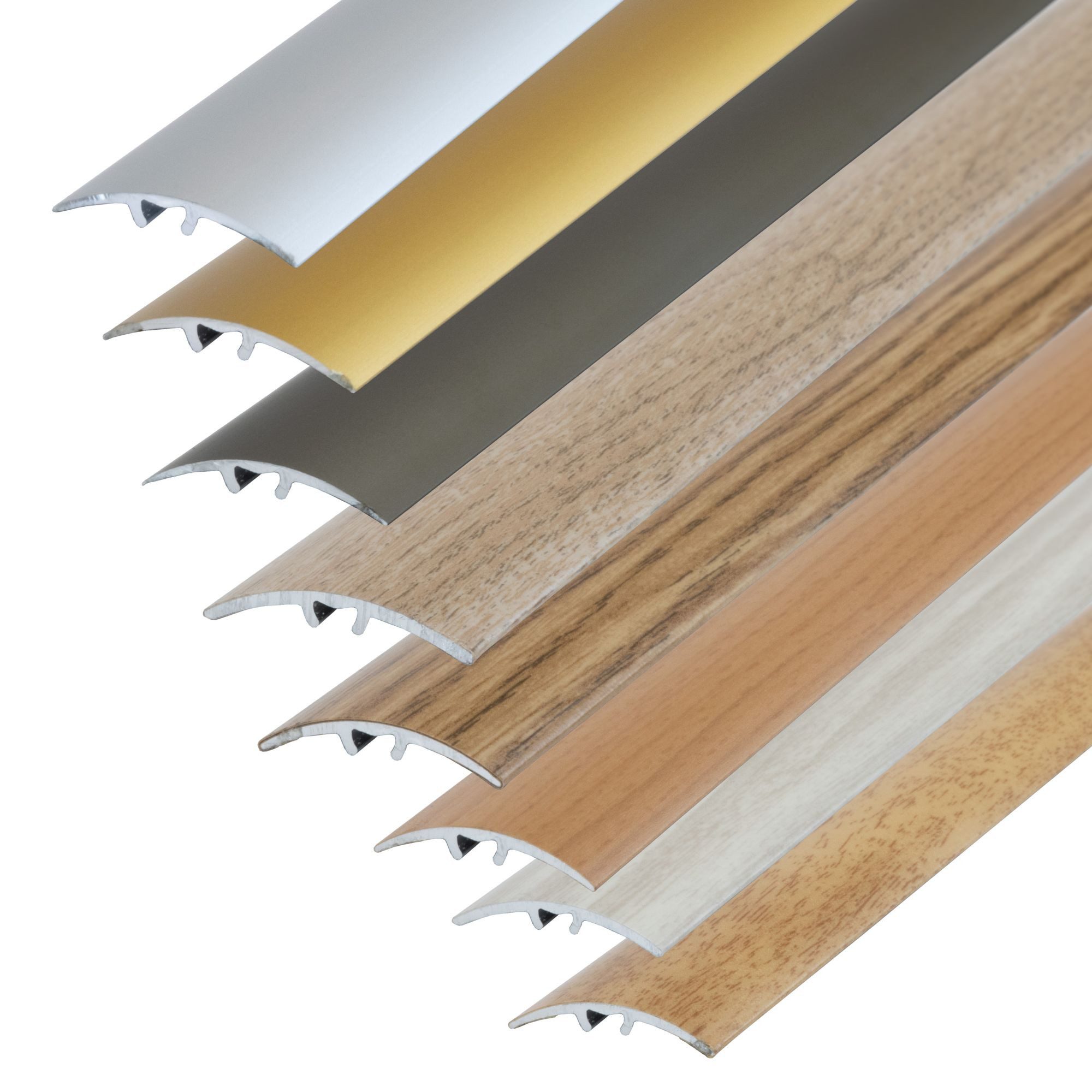 Dalsys Übergangsprofil Anpassungsprofil zum Schrauben inkl. Befestigungsmaterial (90cm x 50mm in der Farbe Silber, 1-St), aus Aluminium