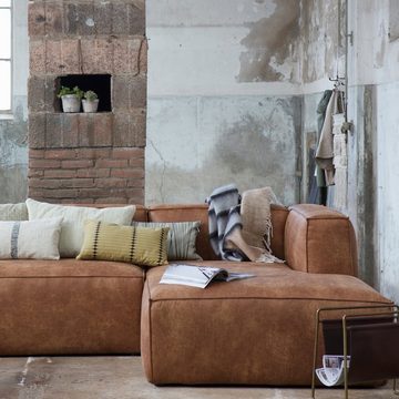Maison ESTO Ecksofa BENNO recyceltes Leder Sofa Eckcouch cognac Breite 305 cm, hochwertige Verarbeitung