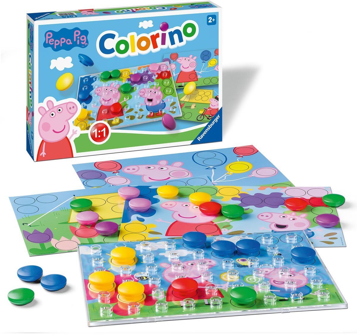 Ravensburger Spiel, Steckspiel Peppa Pig Colorino, Made in Europe; FSC® - schützt Wald - weltweit