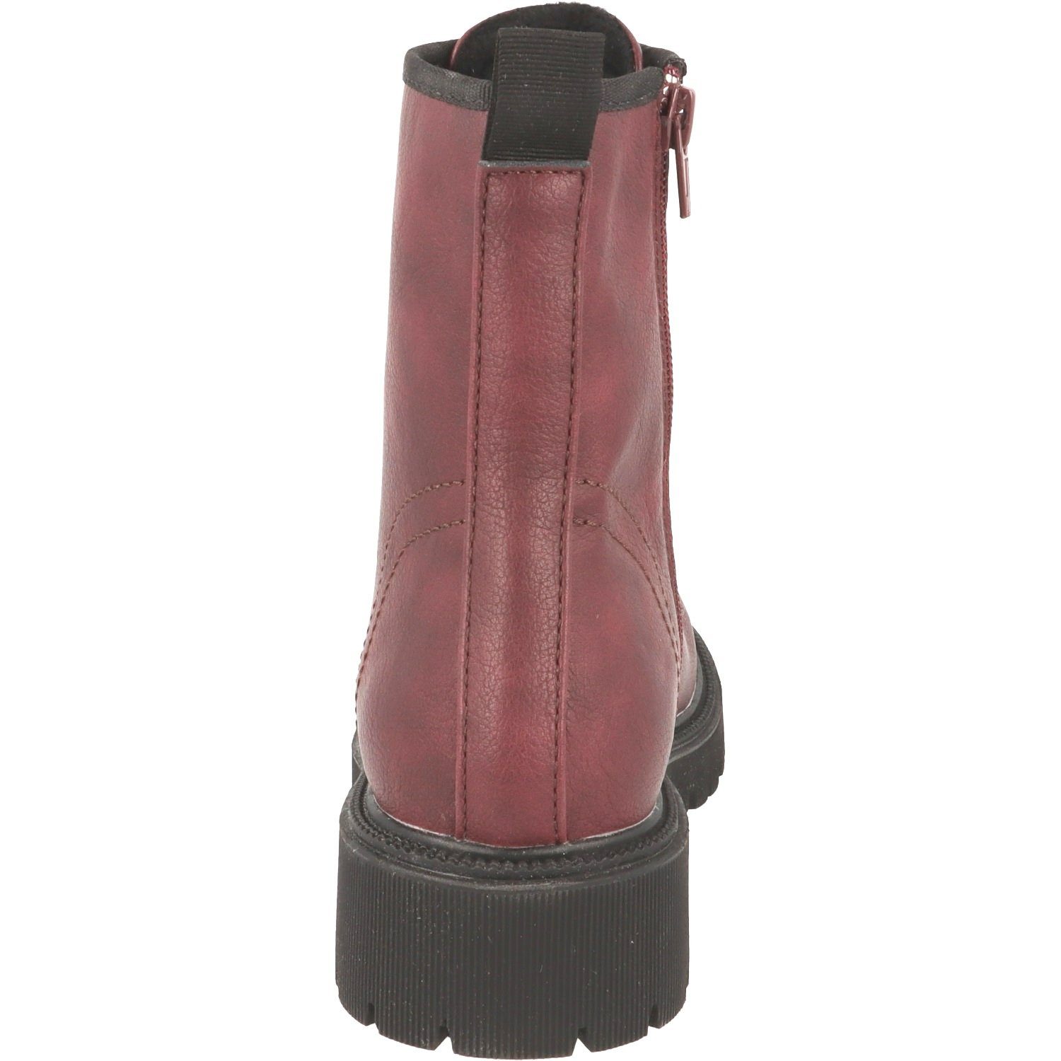 252-565 mit Stiefel Schnürboots Schuhe Klain Reißverschluss Damen Winter Jane Bordeaux