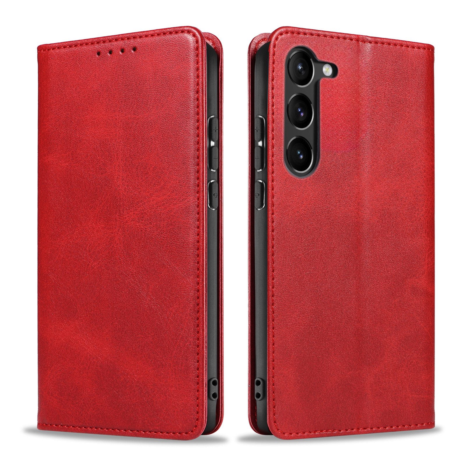 Tec-Expert Handyhülle Tasche Hülle für Samsung Galaxy S23 6.1 Zoll, 6.1", Cover Klapphülle Case mit Kartenfach Fliphülle aufstellbar