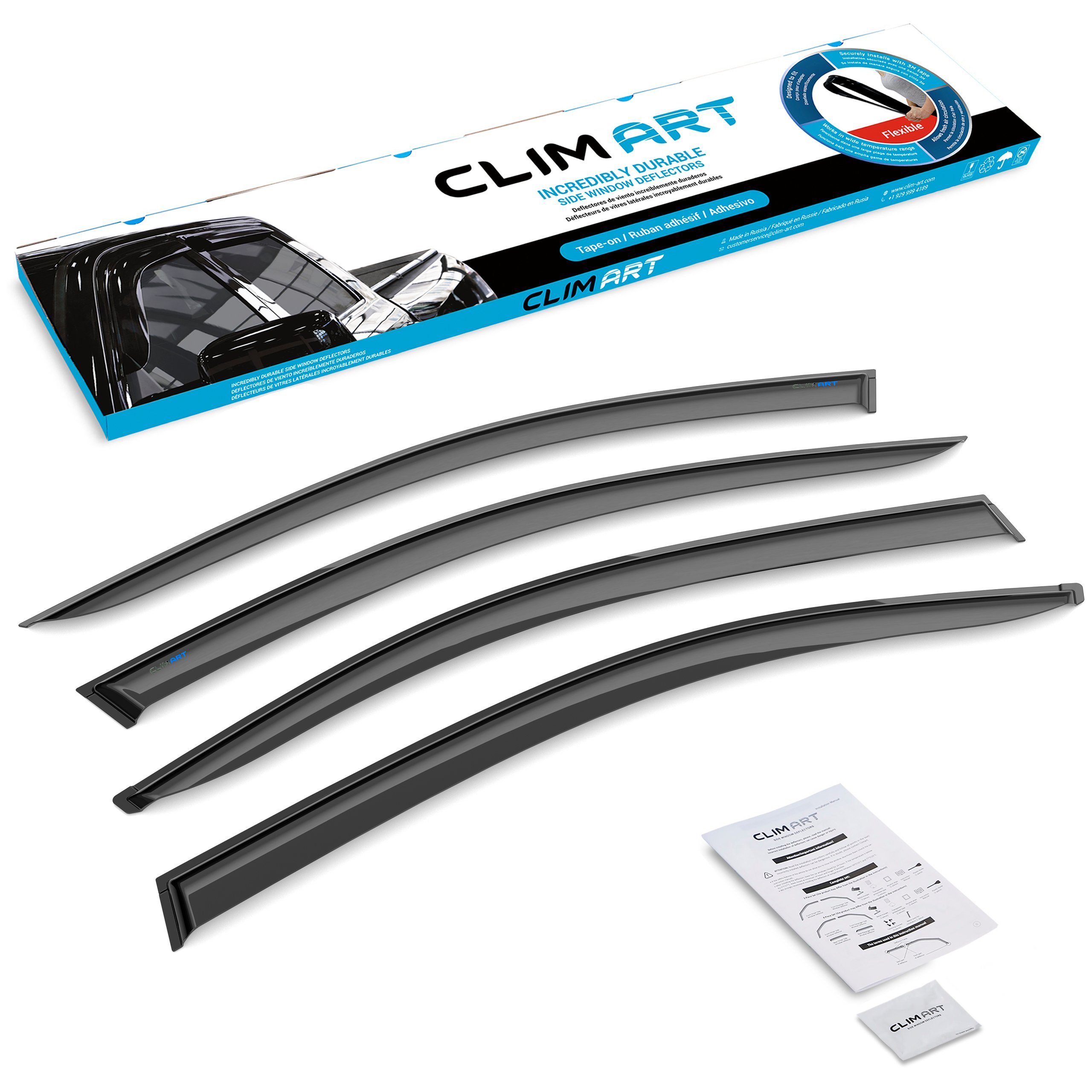 CLIM (4 Art Octavia mit ART Auto-Fußmatten Clim III für/kompatible St) Skoda Windabweiser 2013-2019