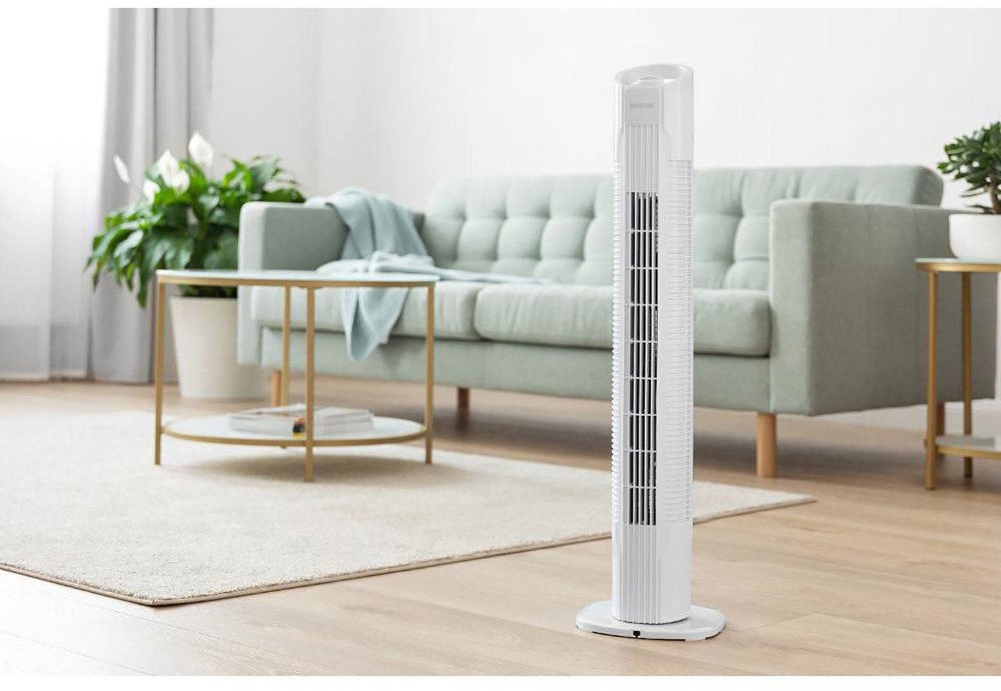 SENCOR Turmventilator Ventilator 56,1 dB 50 W, 3 Geschwindigkeiten horizontal oszillierend