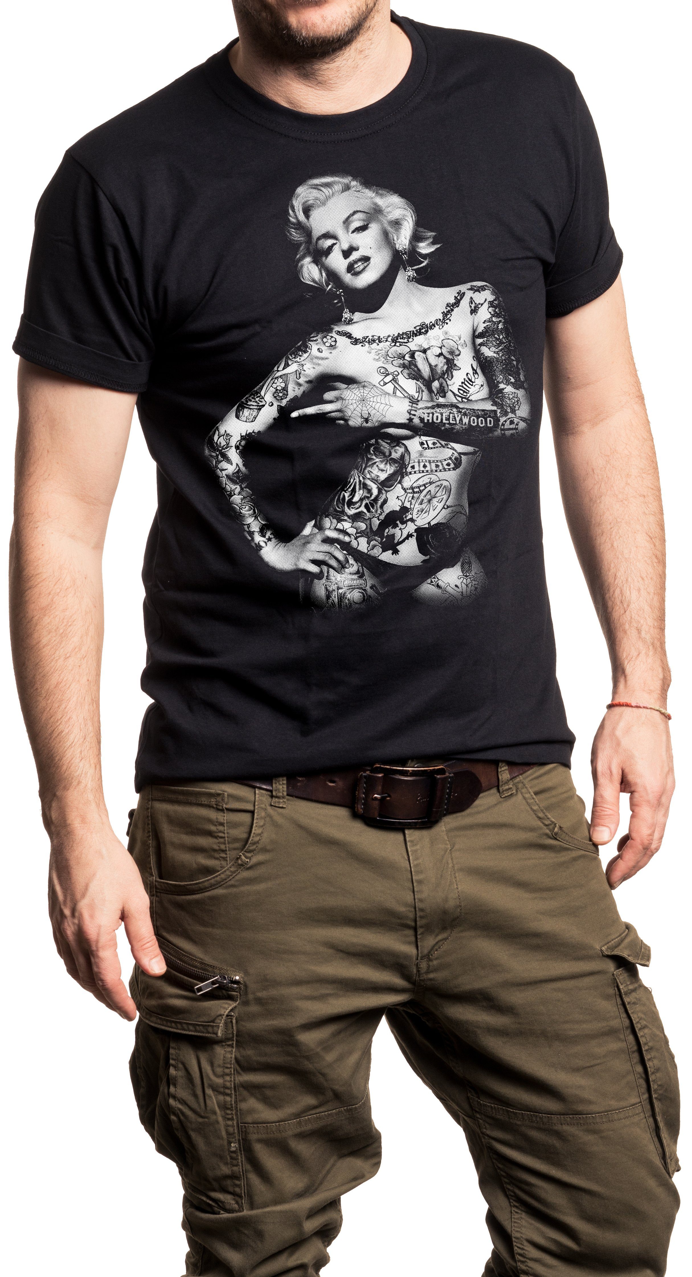 MAKAYA Print-Shirt Marilyn Vintage Tattoo Motiv günstig online kaufen