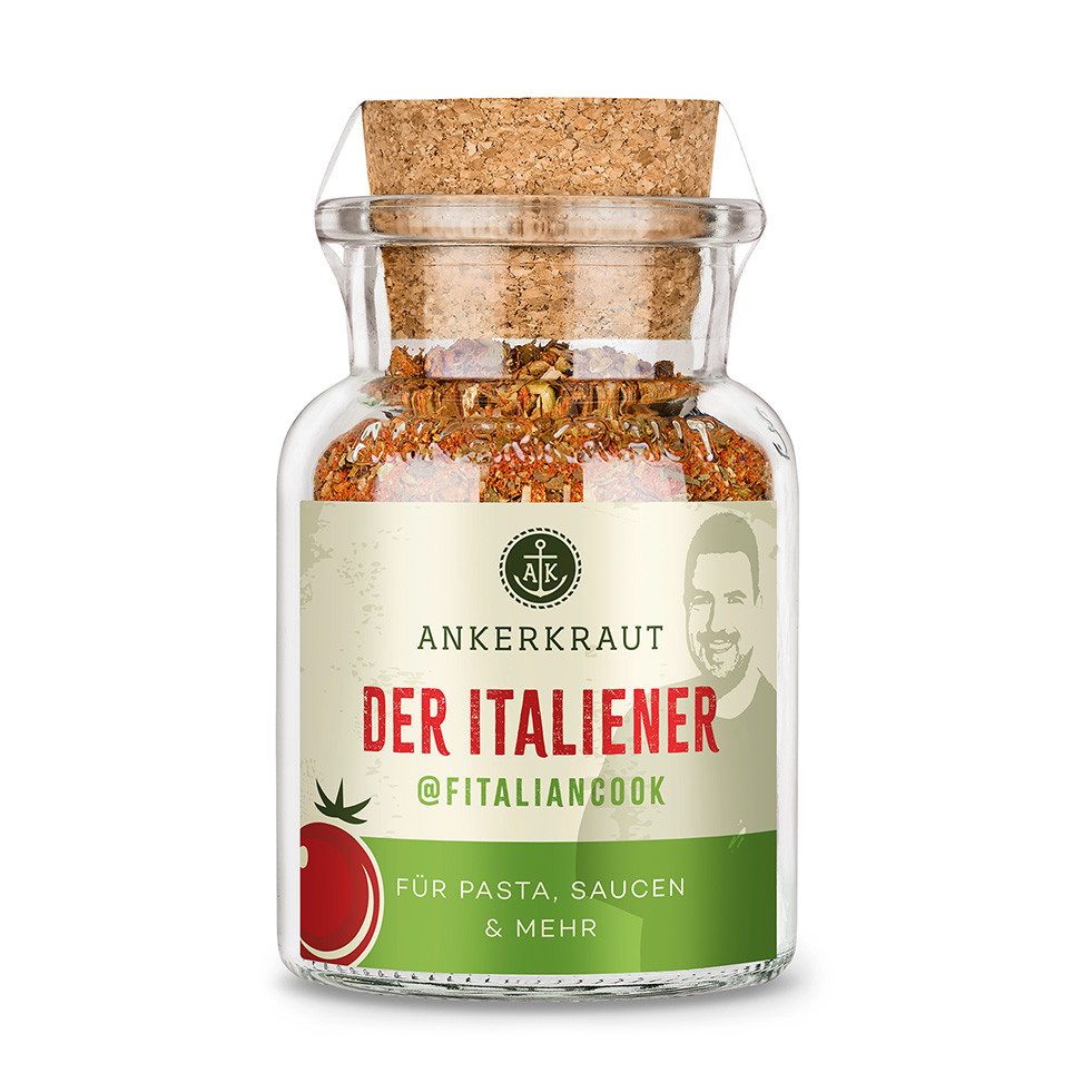 Ankerkraut Gewürz Der Italiener by Fitaliancook, 75g im Korkenglas, Ankerkraut Gewürzzubereitung nach italienischer Art
