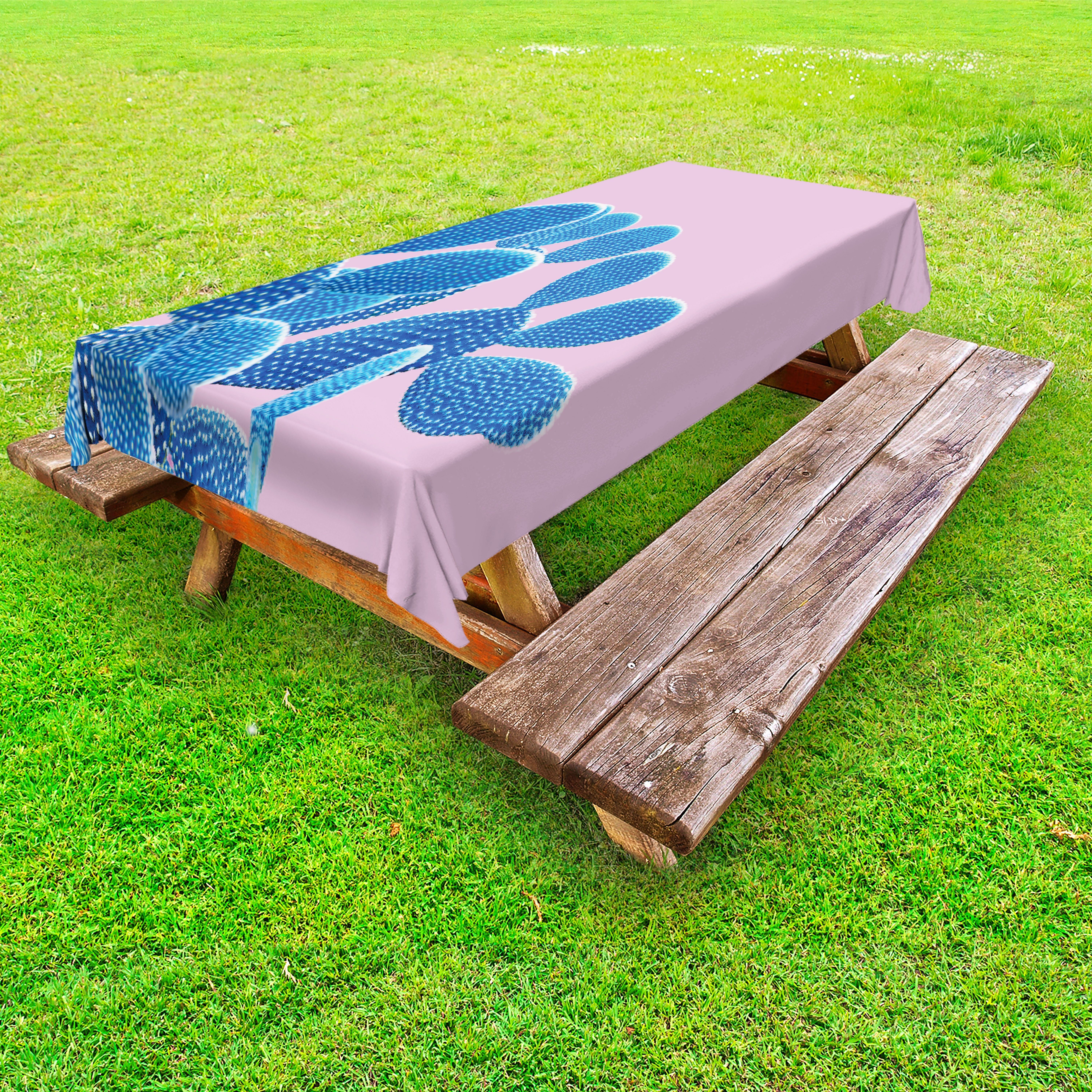 Abakuhaus Sommer-Rosa Modern waschbare Tischdecke dekorative Style Cactus Picknick-Tischdecke,