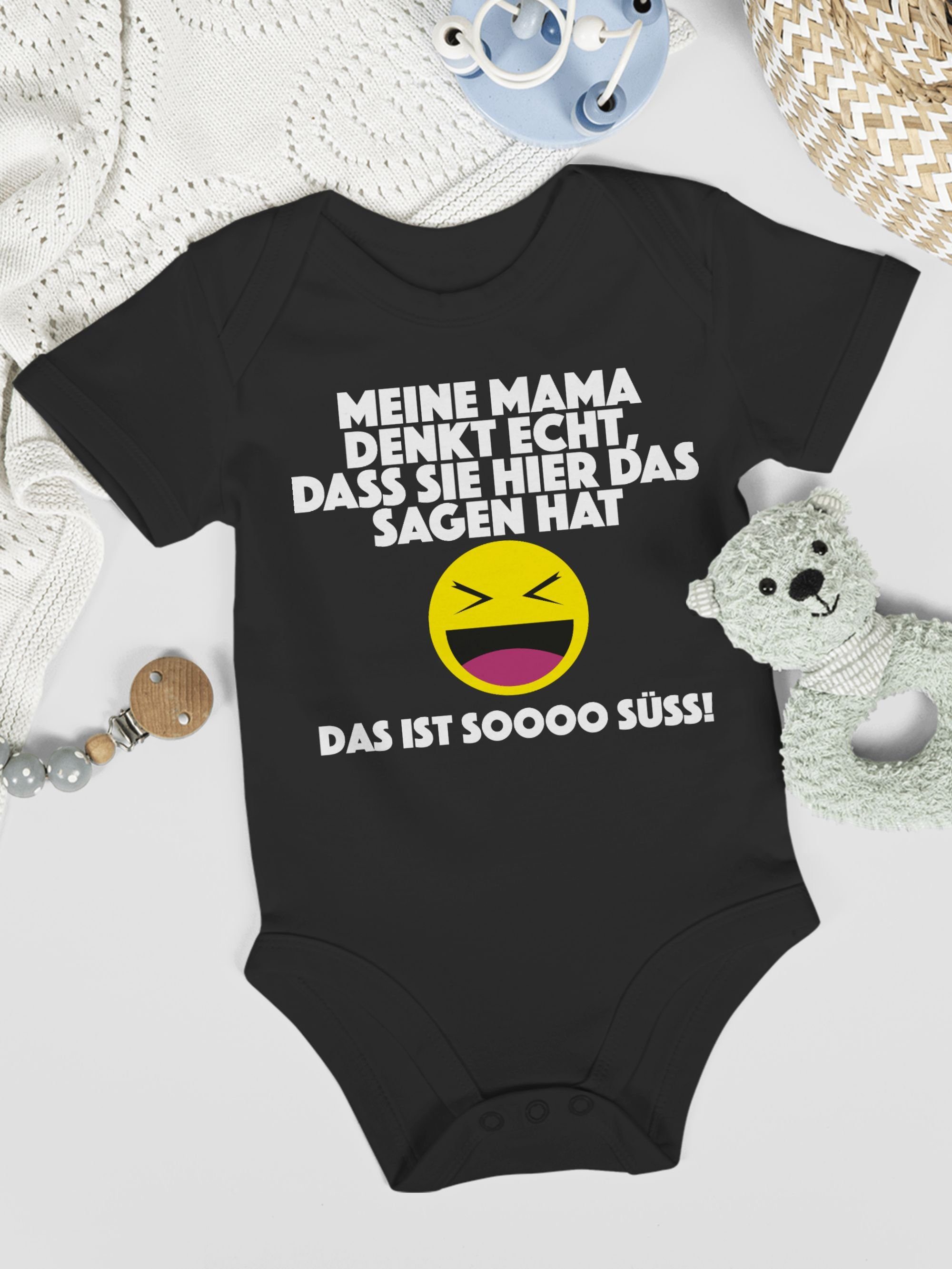 echt, das Meine sagen 1 dass Baby ist Schwarz Mama hat. sie - Das hier Sprüche Shirtracer Emoticon Shirtbody denkt