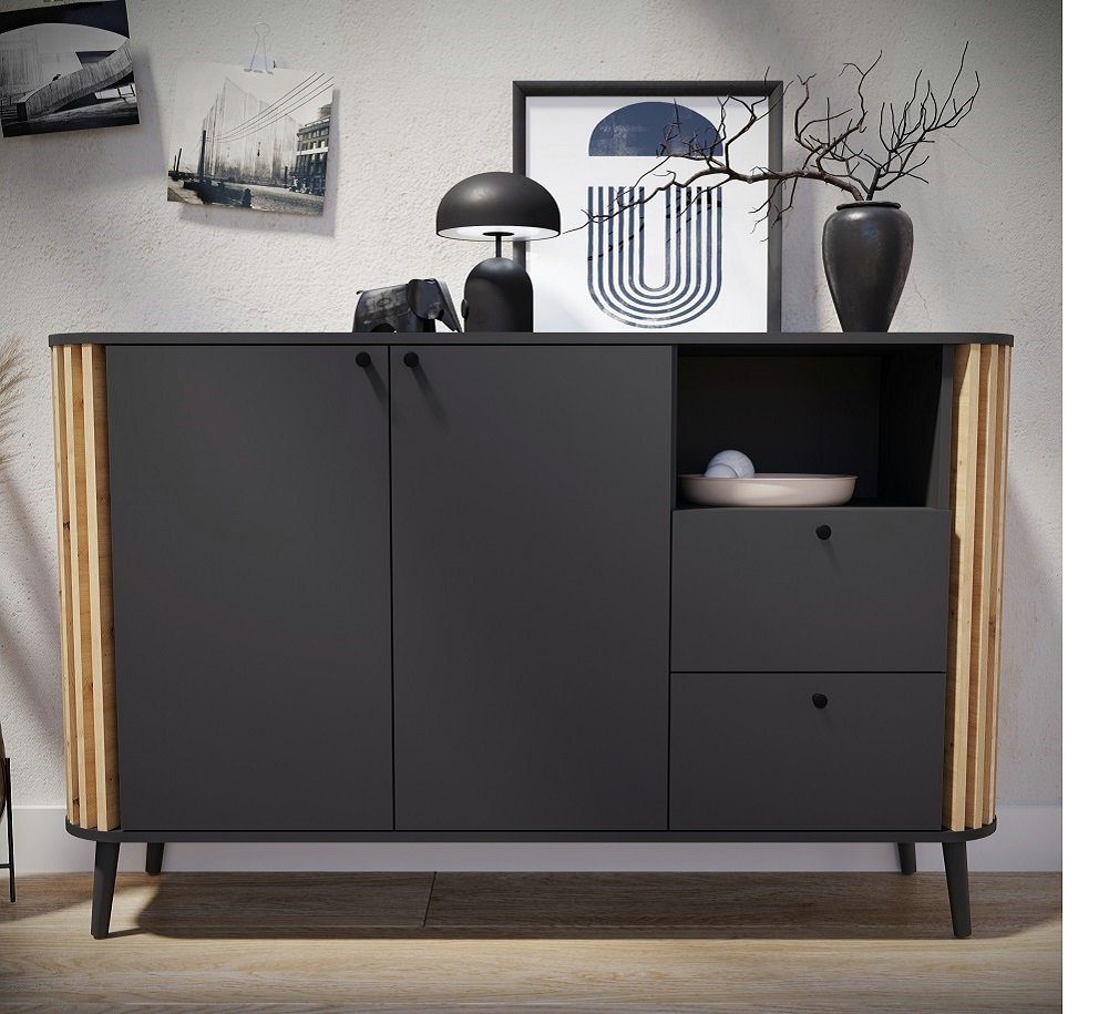 xonox.home Sideboard Sideboard Pure, grau / günstig online kaufen