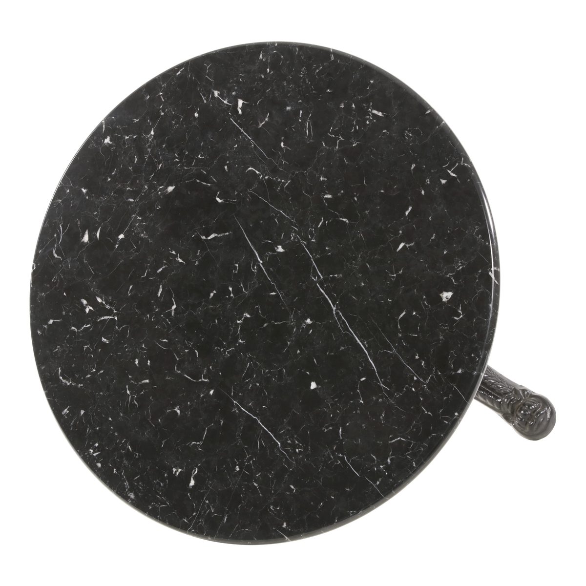Lesli Living Bistrotisch Bistrotisch Marmortisch Cafetisch schwarz Ø60x73cm