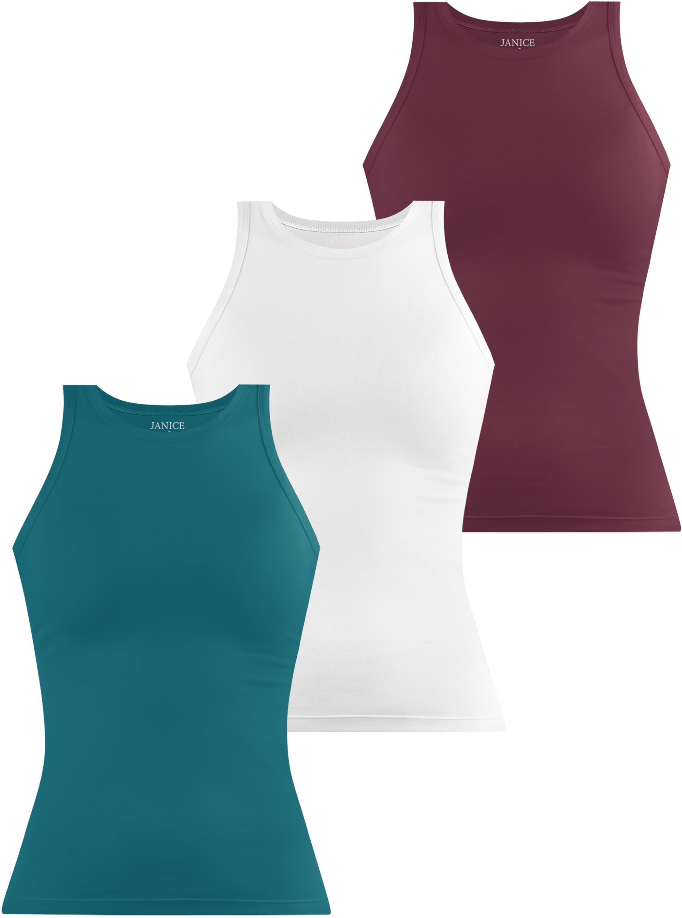 Tanktop 3 x Damen Top hochgeschlossen Nauta