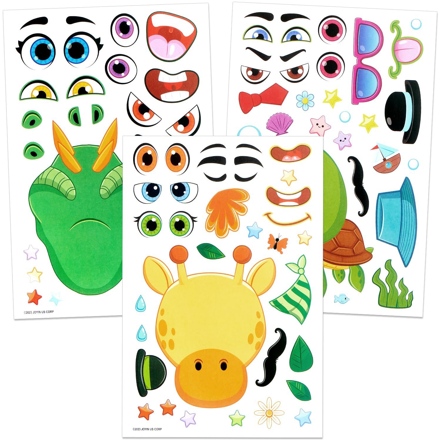 JOYIN Aufkleber JOYIN 36 Stück Tier Aufkleber Kinder, Sticker Set, Make-a-Face, (36tlg) – Bild 5 von 5
