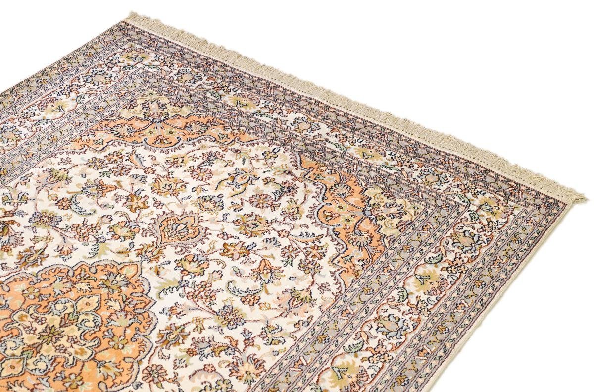 Orientteppich, 4 Handgeknüpfter mm Seidenteppich Kaschmir rechteckig, Nain Trading, Seide Höhe: 122x184