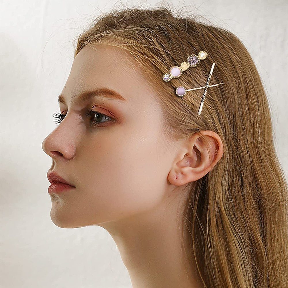 zggzerg Haarclip für Haarspangen handgefertigte Perlen Haarspangen, Damen, 20-tlg. und Acrylharz