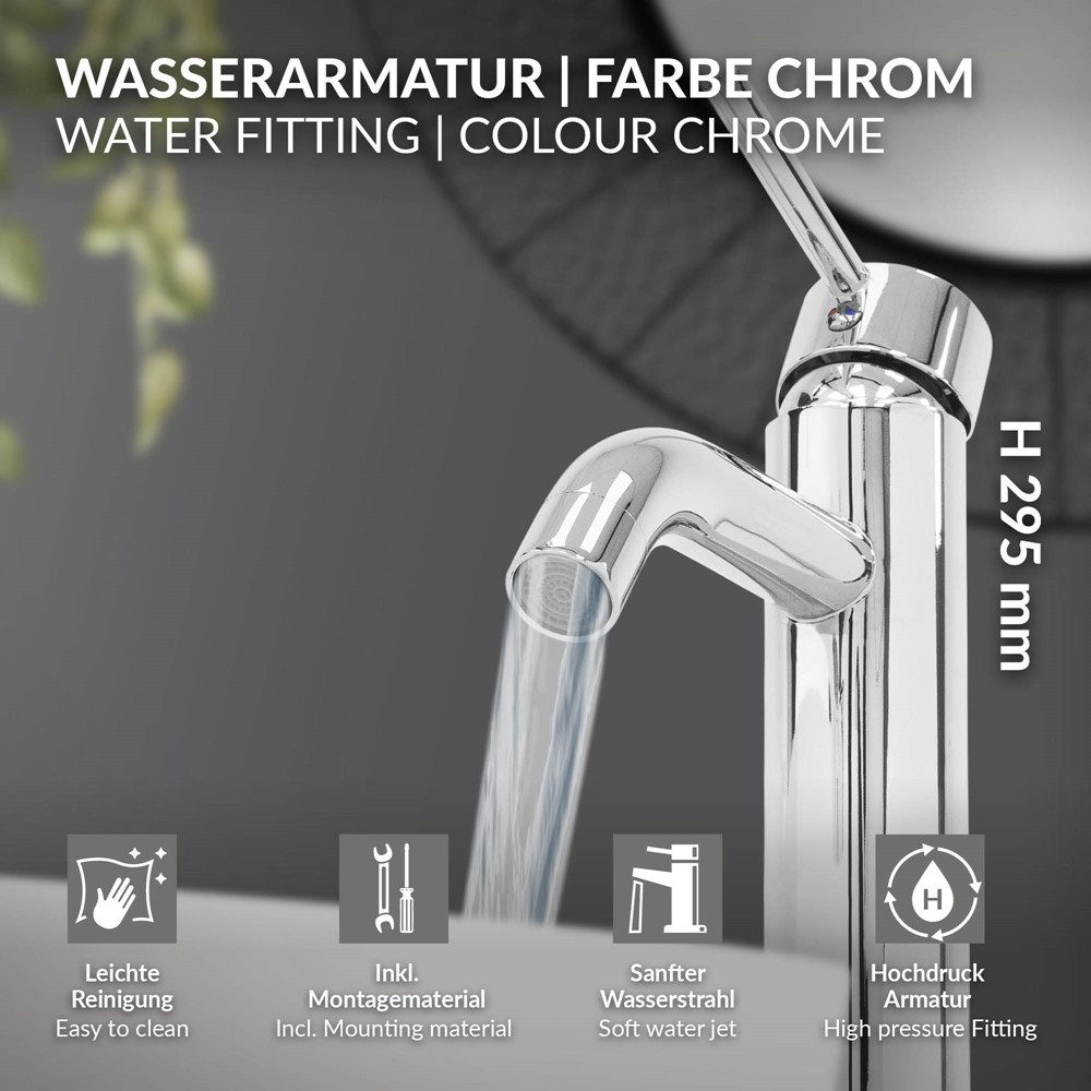 LuxeBath Waschtischarmatur Wasserhahn Badezimmer, Mischbatterie für günstig online kaufen