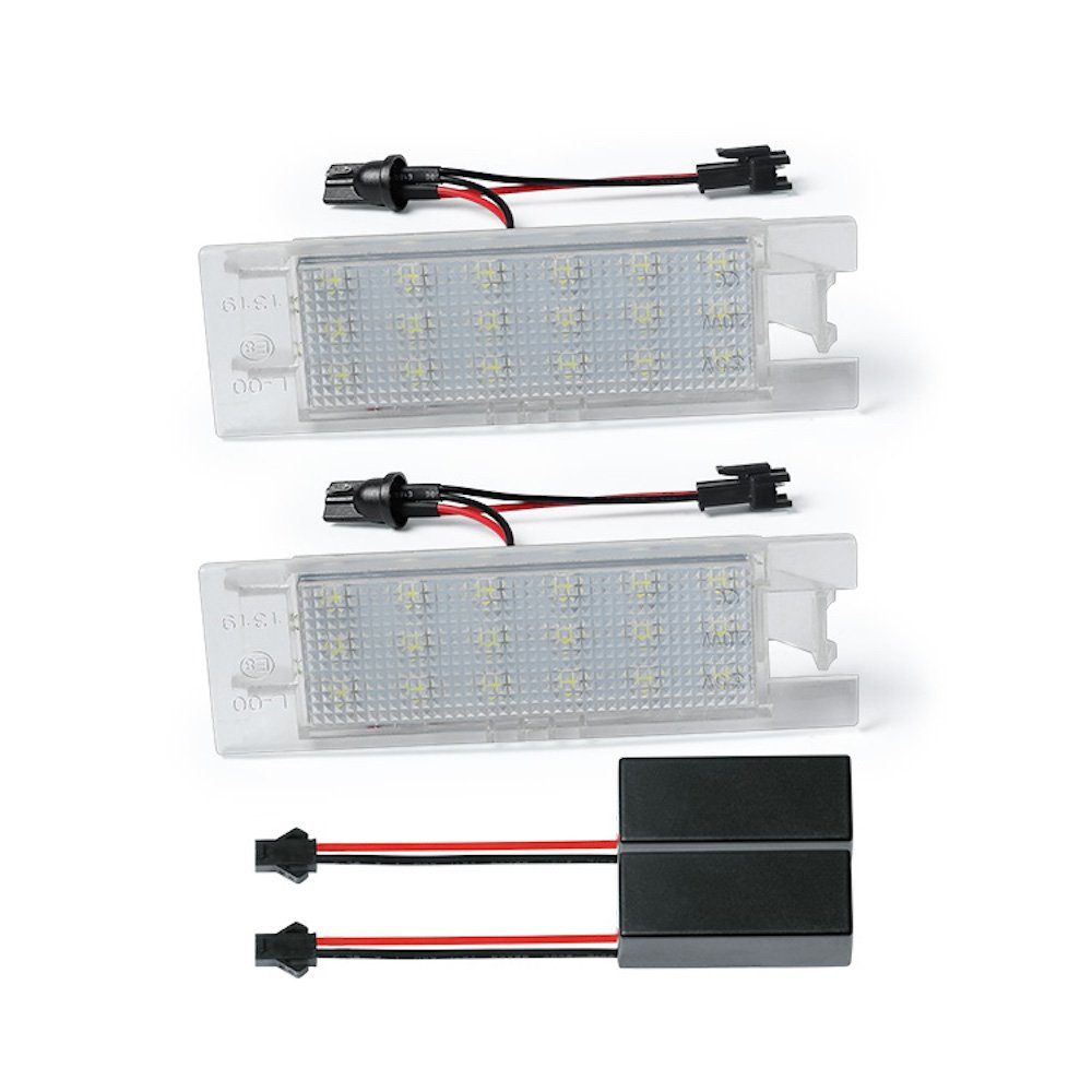 LLCTOOLS Blinker Led Kennzeichenbeleuchtung für Astra H + J -Corsa D -Zafira B, LED fest integriert