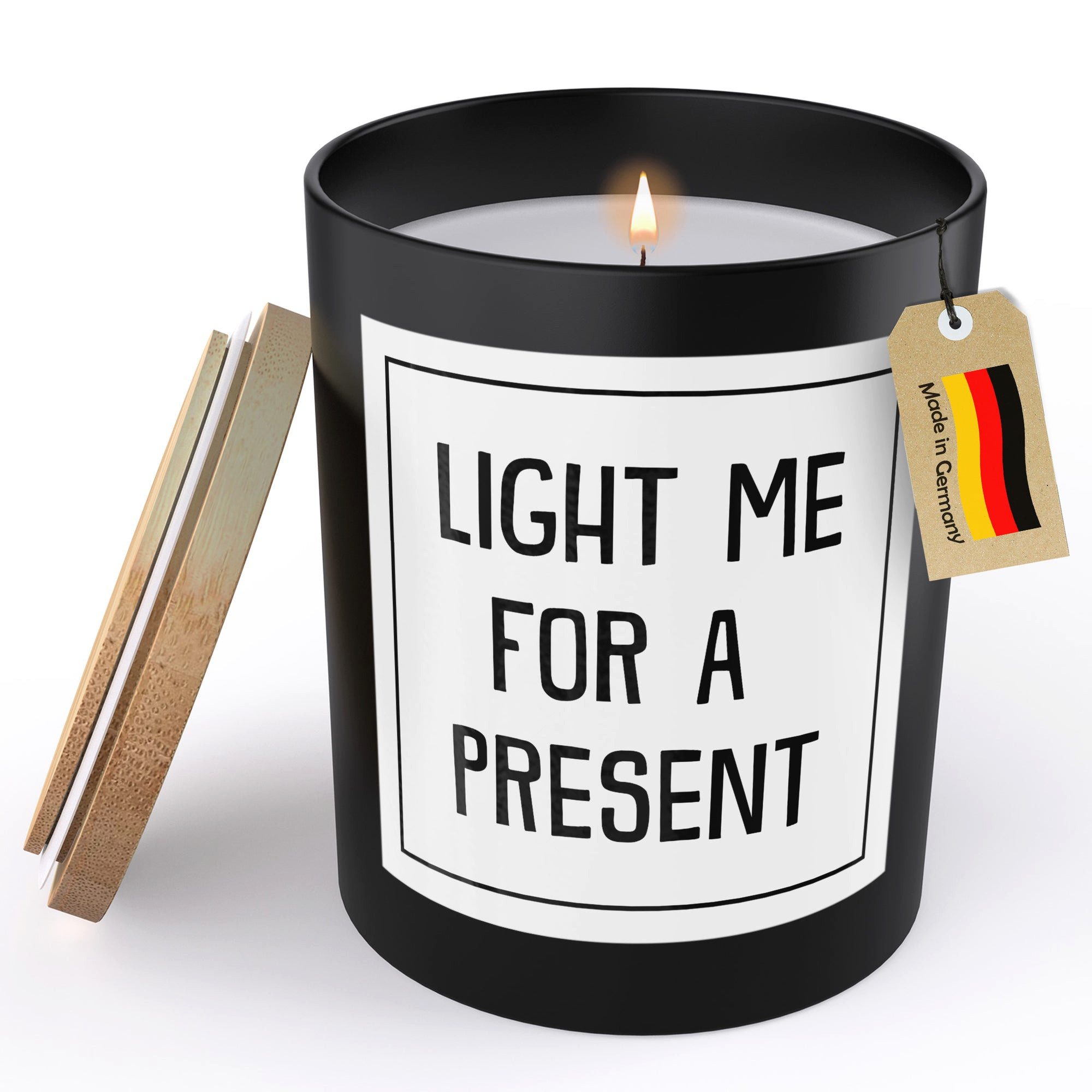 22Feels Duftkerze HANDGEMACHT Zitrus Geschenk Weihnachten Glas, MADE IN GERMANY, Europäisches Sojawachs, Bambusdeckel und Glas, Vegan