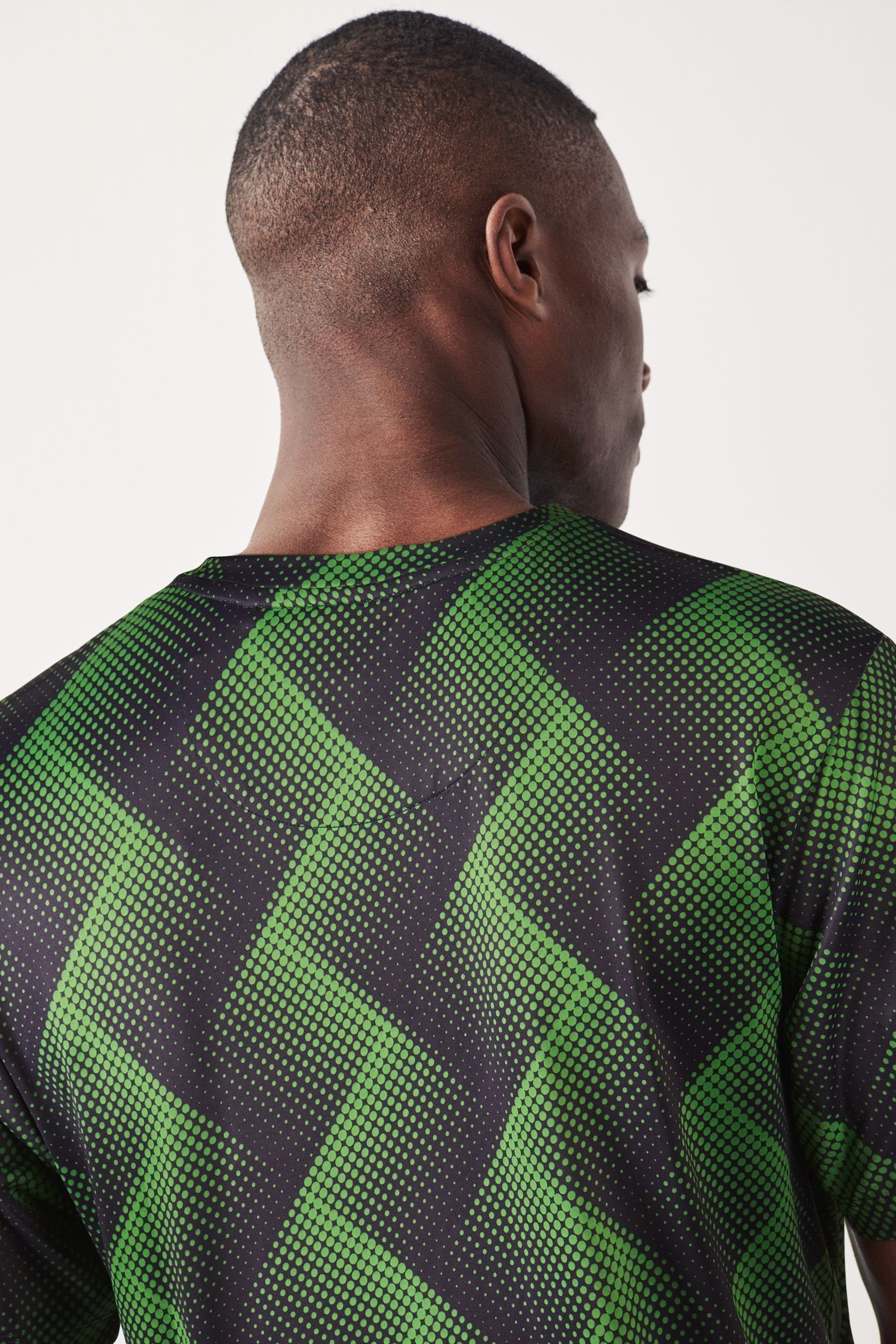 Black/Green Sportshirt Trainingsshirt (1-tlg) Aufdruck Next mit