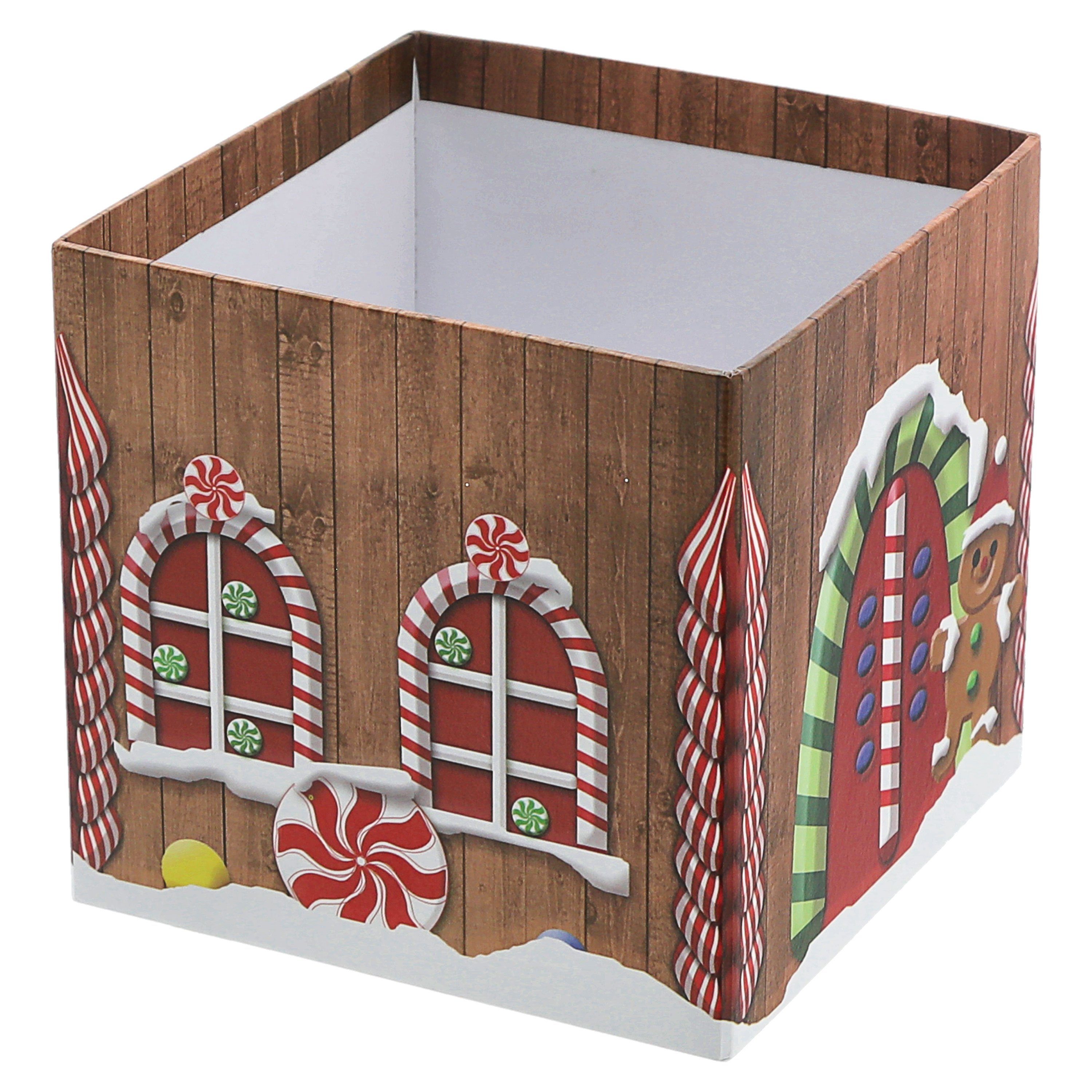 CEPEWA Keksdose Geschenkbox Lebkuchenhaus Karton Verpackung Box 13,5x17x3,5cm