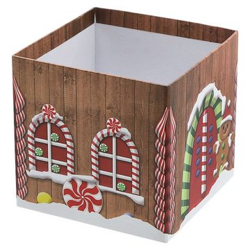 CEPEWA Keksdose Geschenkbox Lebkuchenhaus 13,5x17x3,5cm Karton Verpackung Box